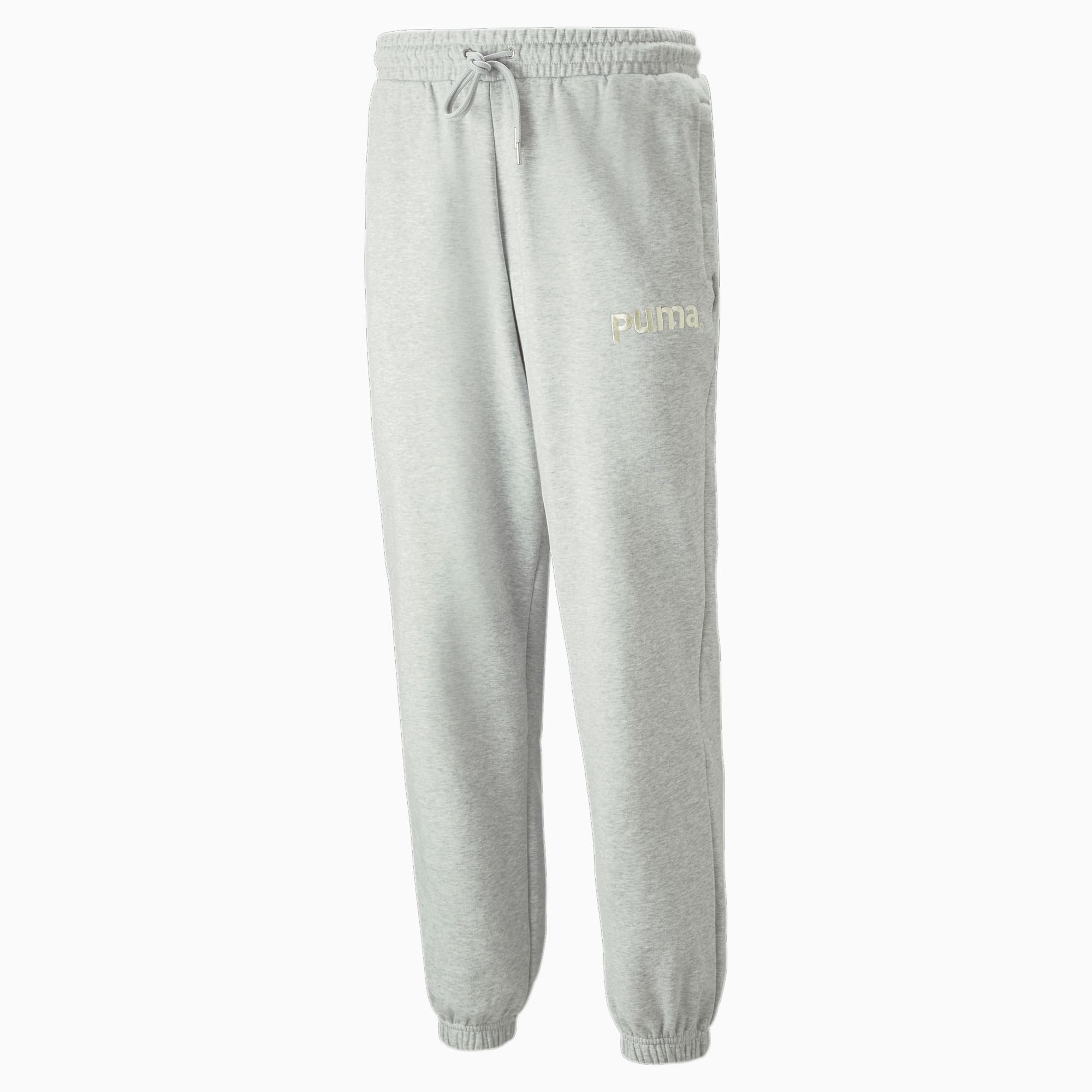 Puma Team Sweat Pants Mens Light Grey