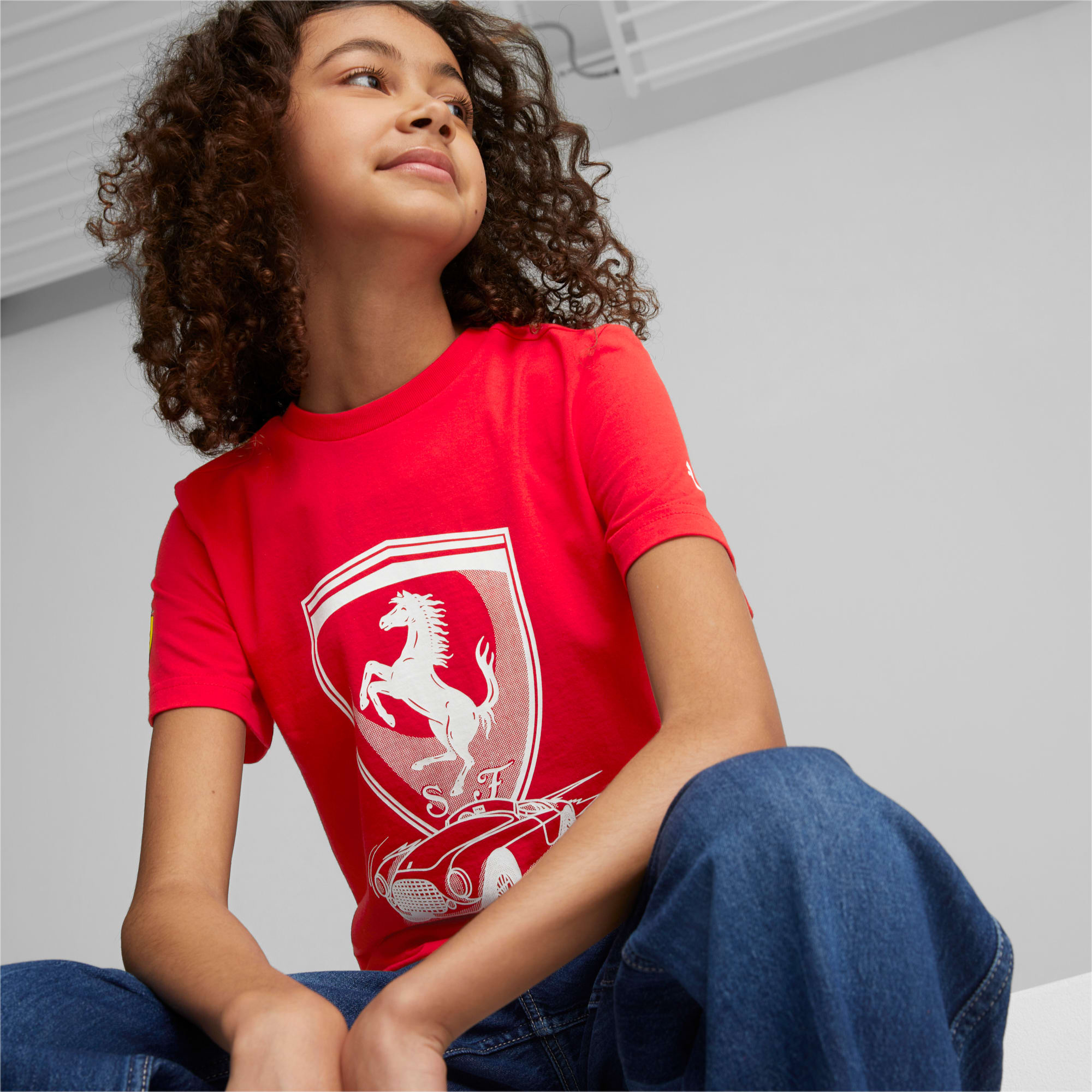 T shirt Race Scuderia Ferrari Enfant et Adolescent