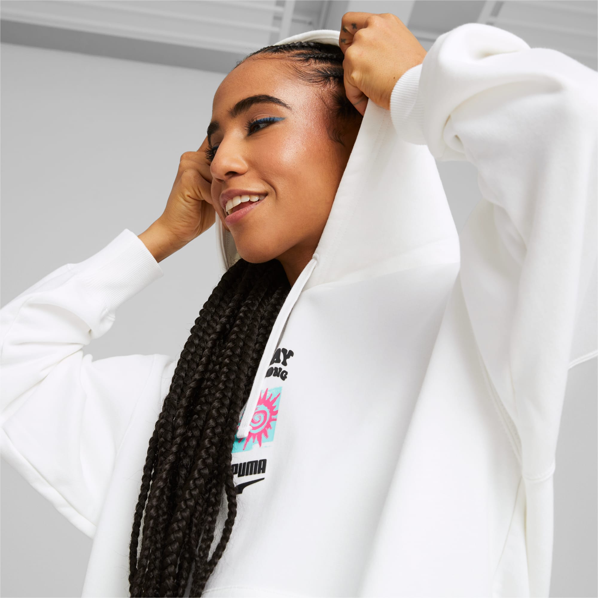 Adidas originals women's vocal cropped graphic hoodi 2025