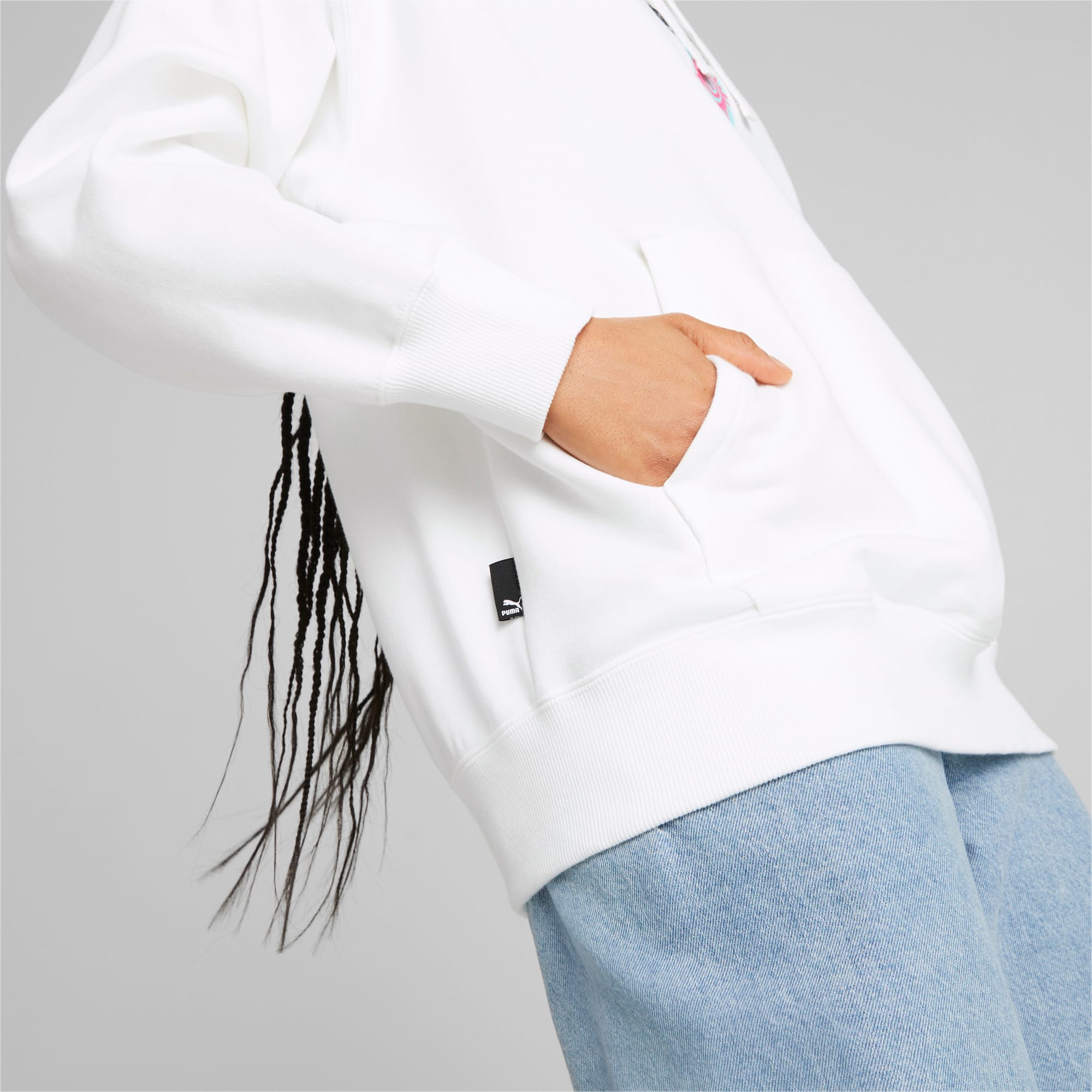 Puma white hoodie women's hotsell