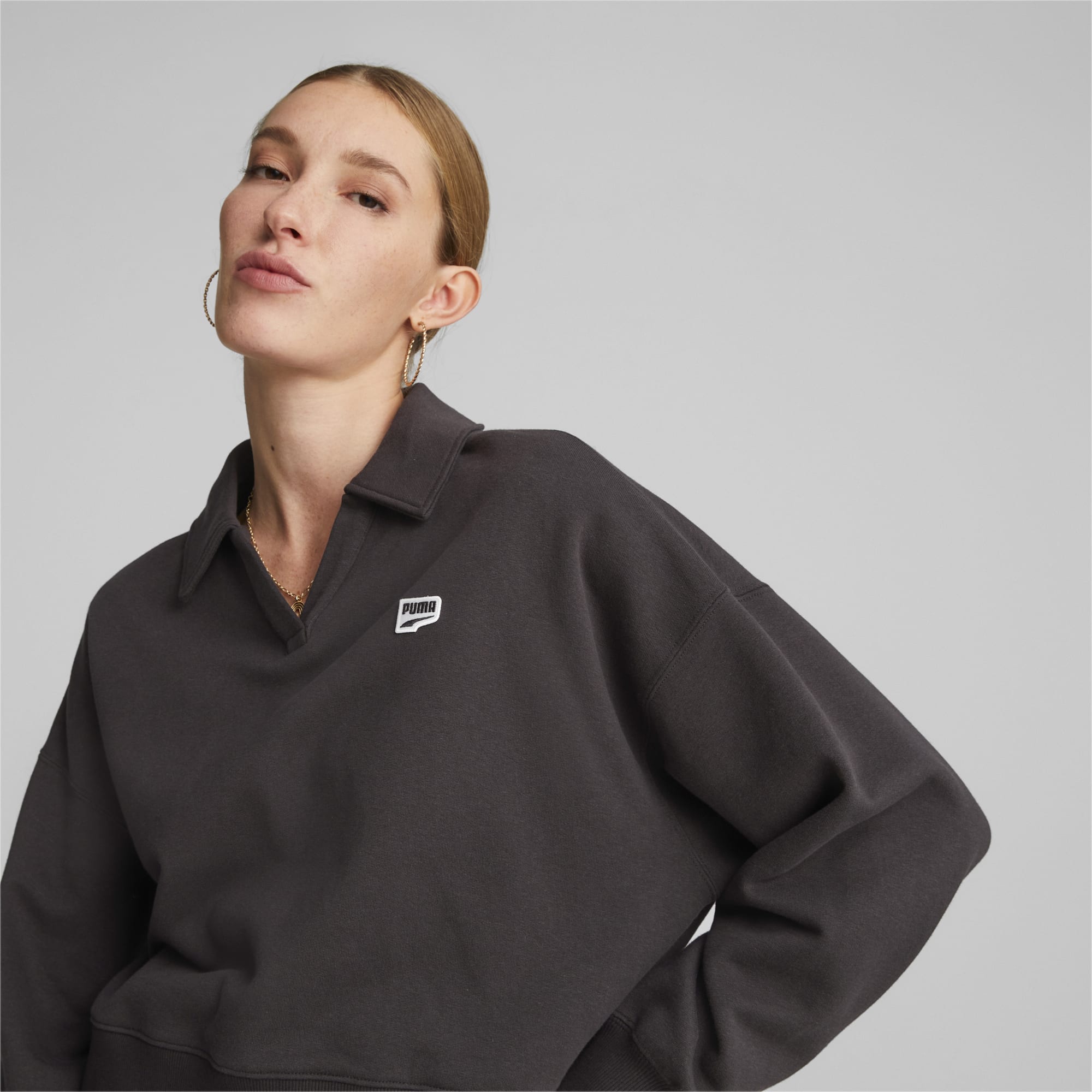 Downtown Oversized Polo Sweatshirt Women PUMA Shop All Puma PUMA