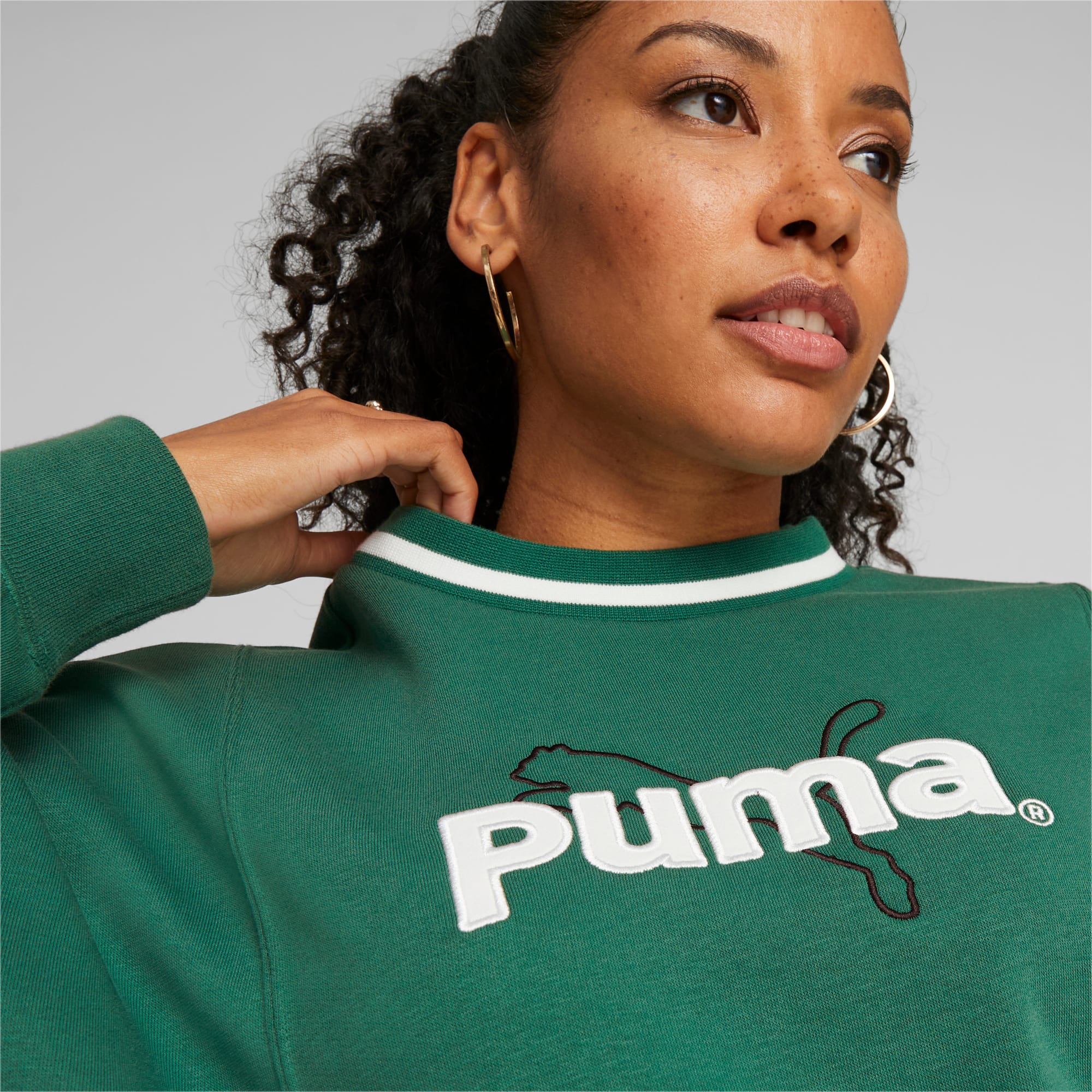 Puma velvet rib crew deals sweatshirt