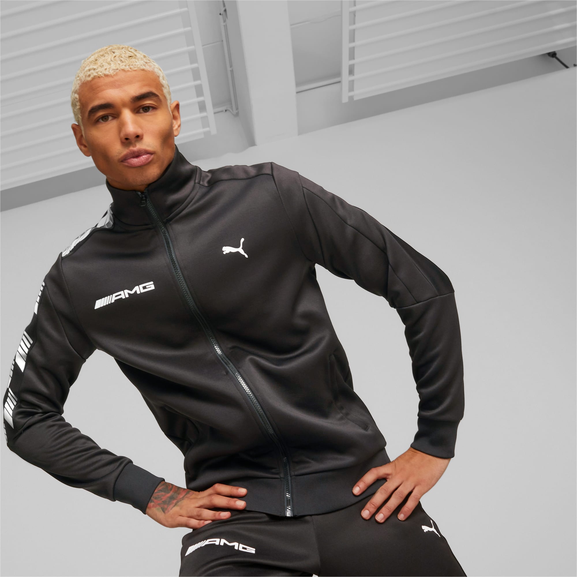 PUMA Veste de survêtement Mercedes-AMG PETRONAS Homme, Noir - Taille XS