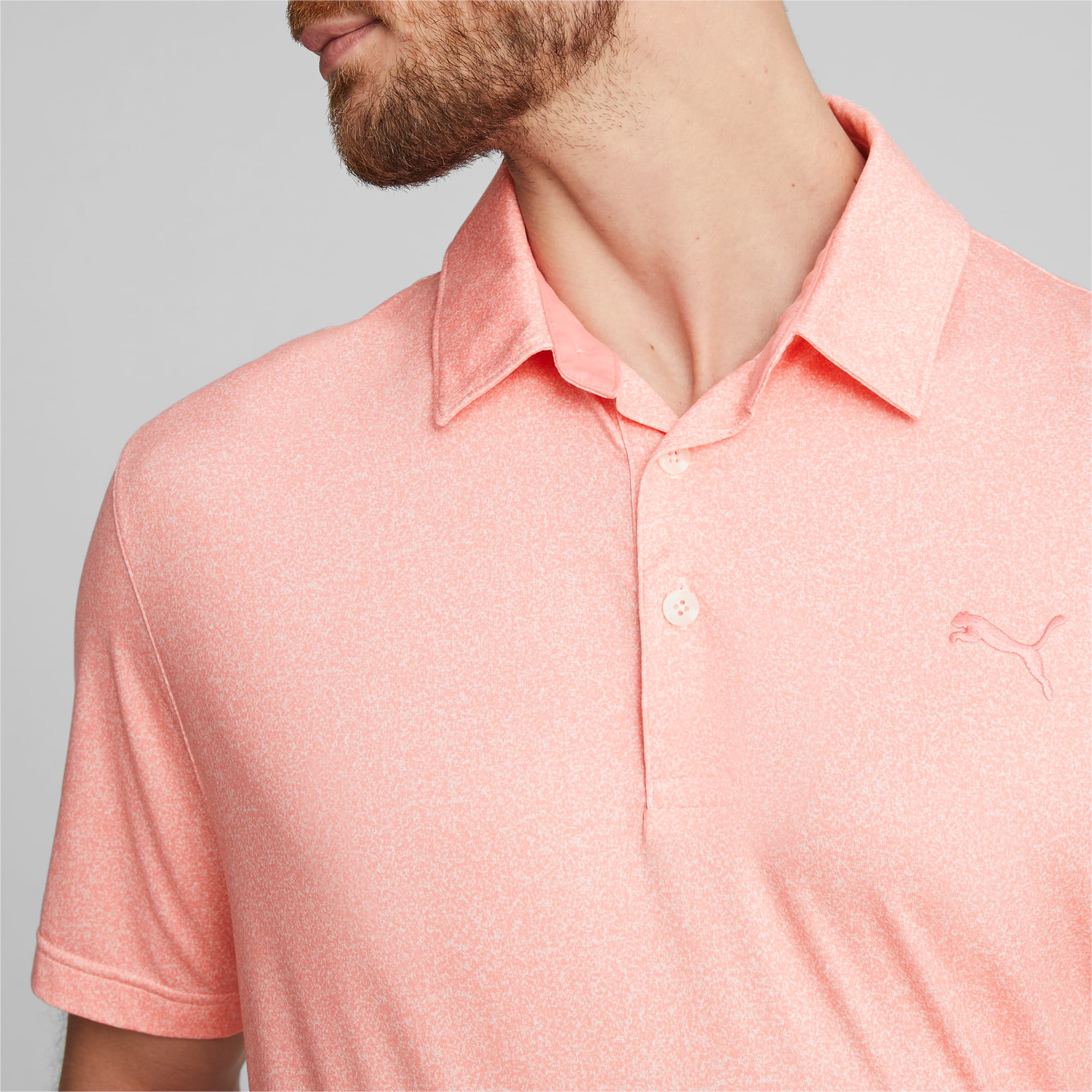 Pink puma golf shirt mens outlet