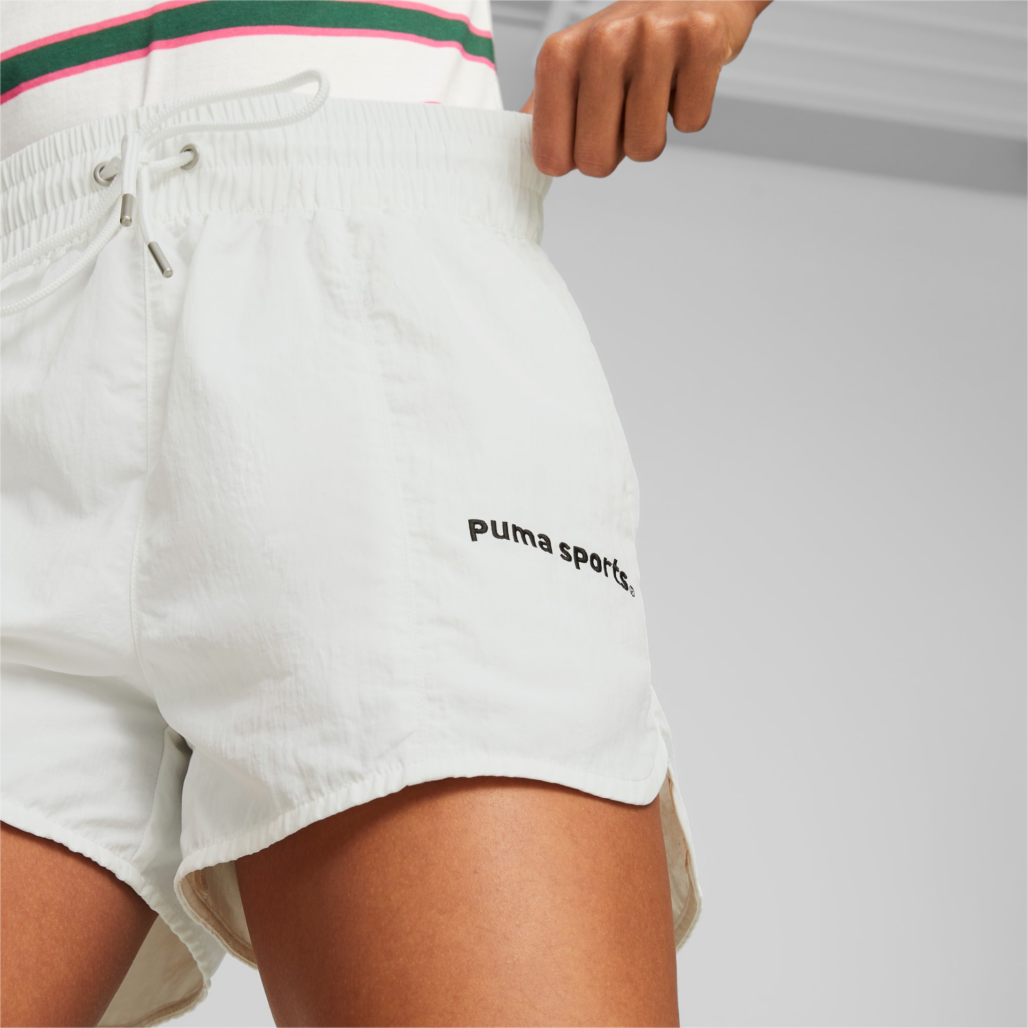 Puma shorts womens white on sale