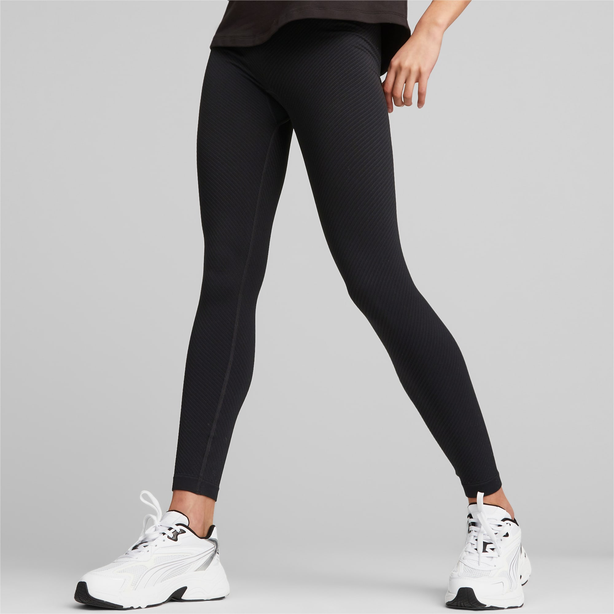 Puma - Womens Infuse Evoknit Leggings, Color Puma Black, Size: X