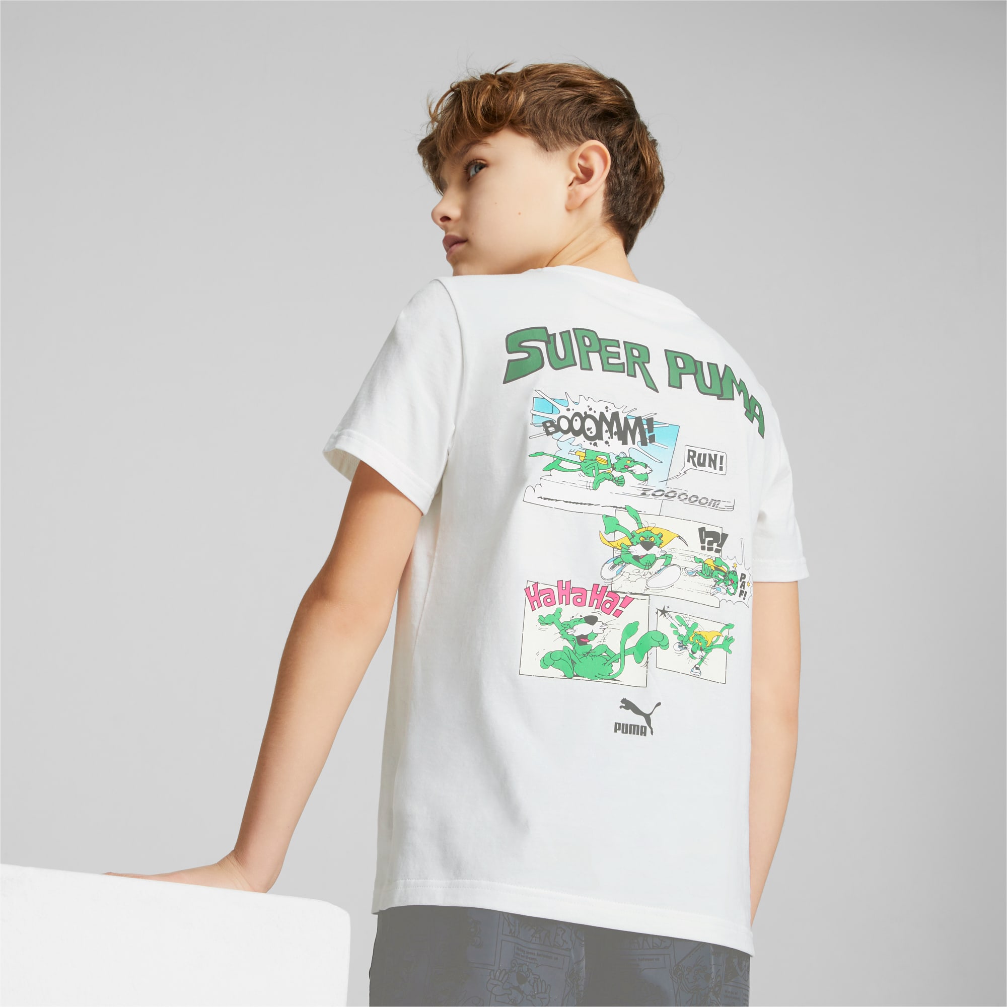 PUMA公式】キッズ ボーイズ CLASSICS SUPER PUMA 半袖 Tシャツ 104-164cm