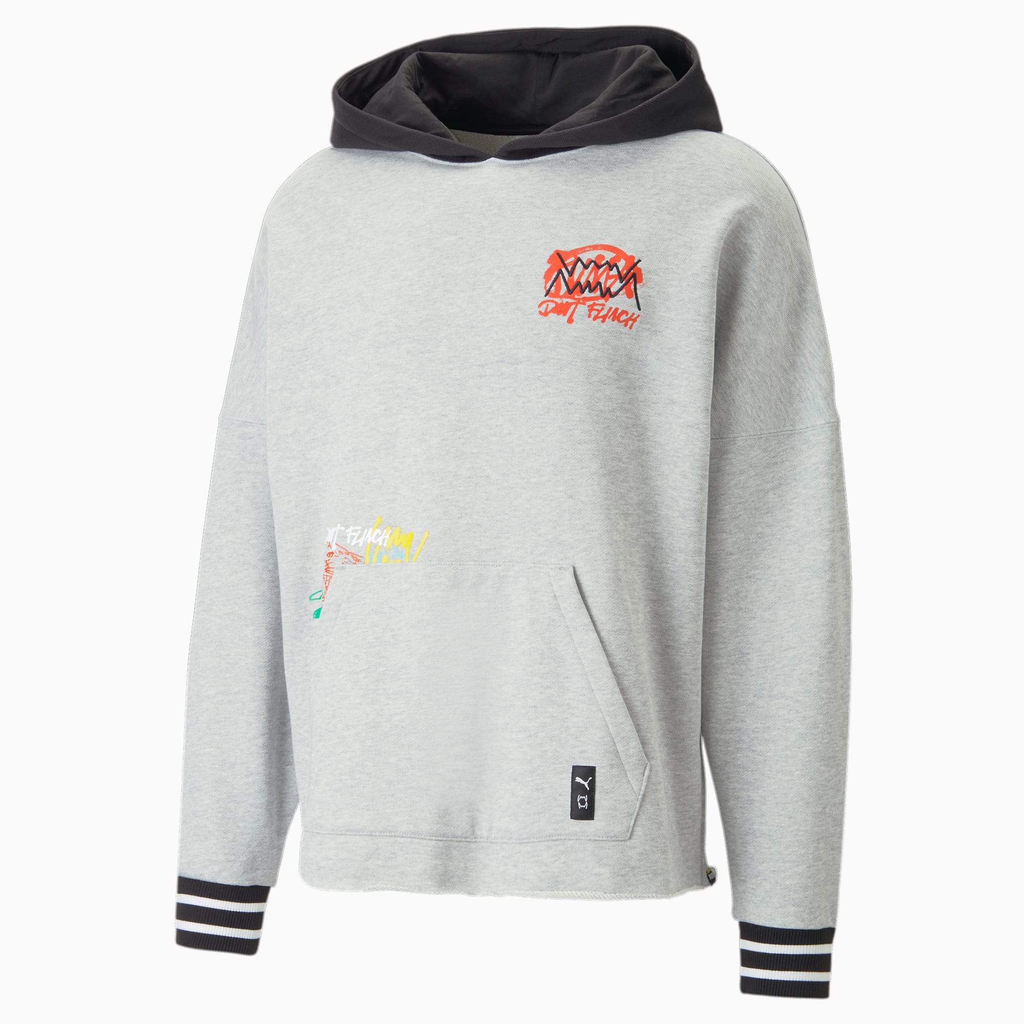 Grey and black puma sales hoodie