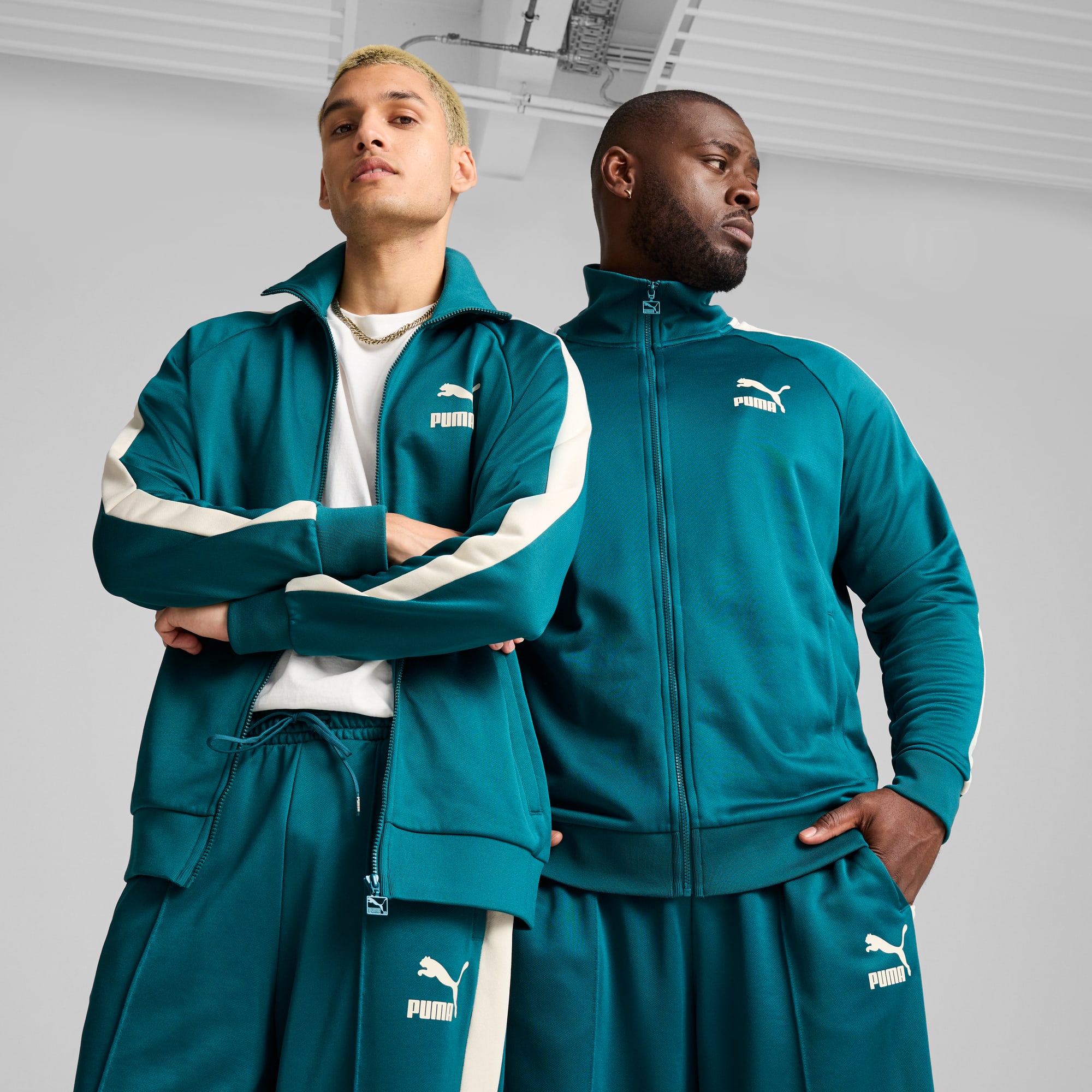Puma metallic logo track jacket online