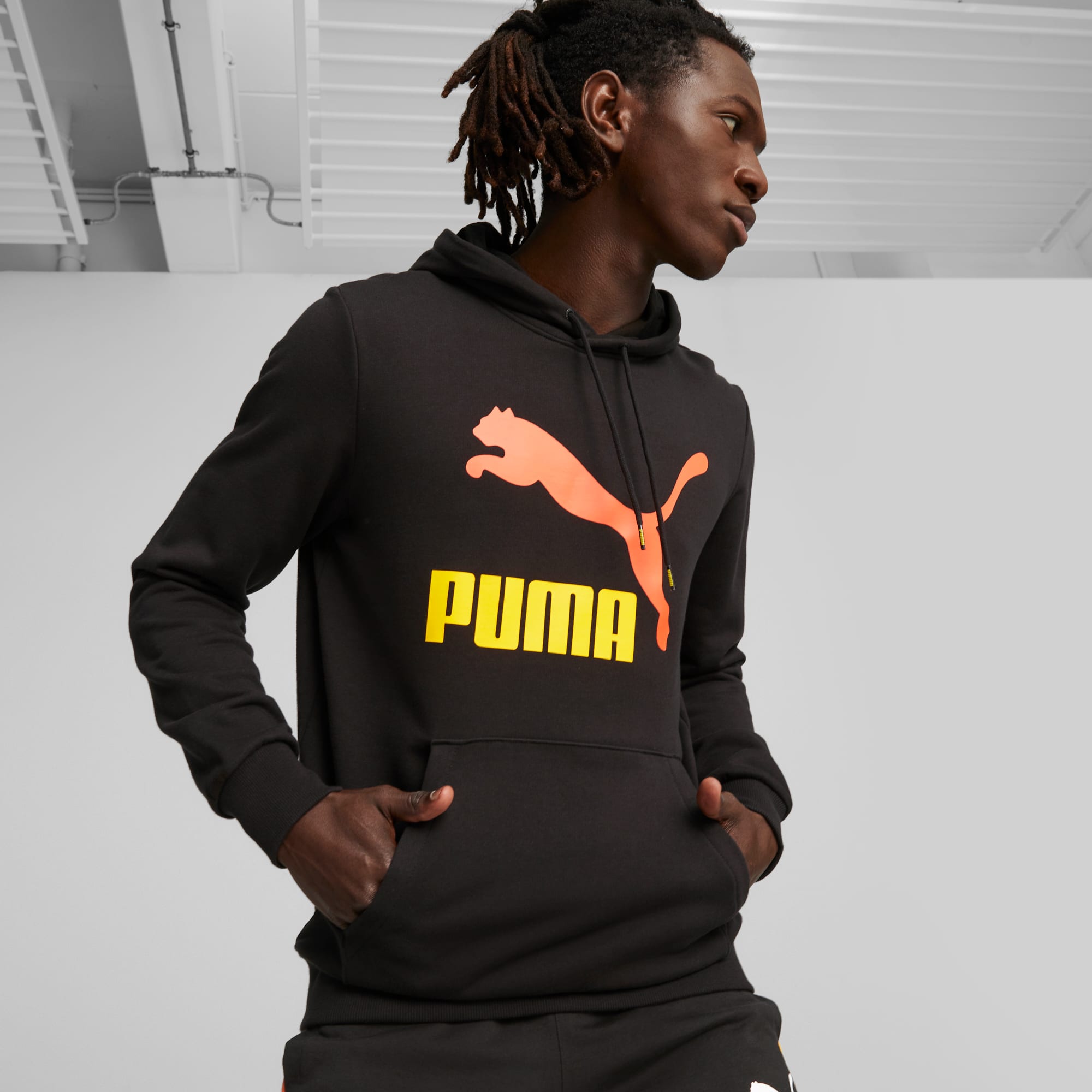 Puma Logo Hoodie In Black 83187001  Business casual attire for men, Sporty  outfits men, Mens sweatshirts