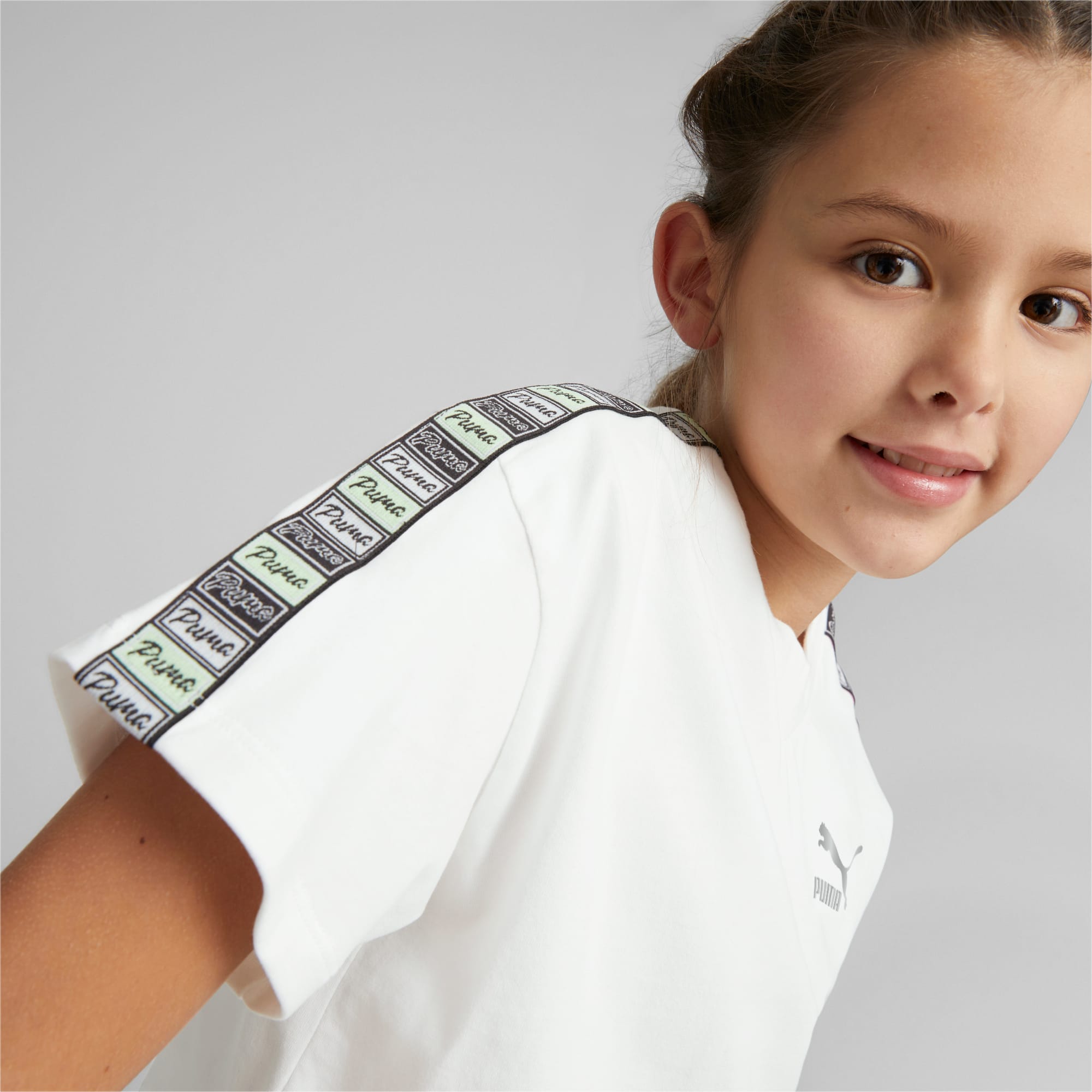 Puma tape logo cropped tee store