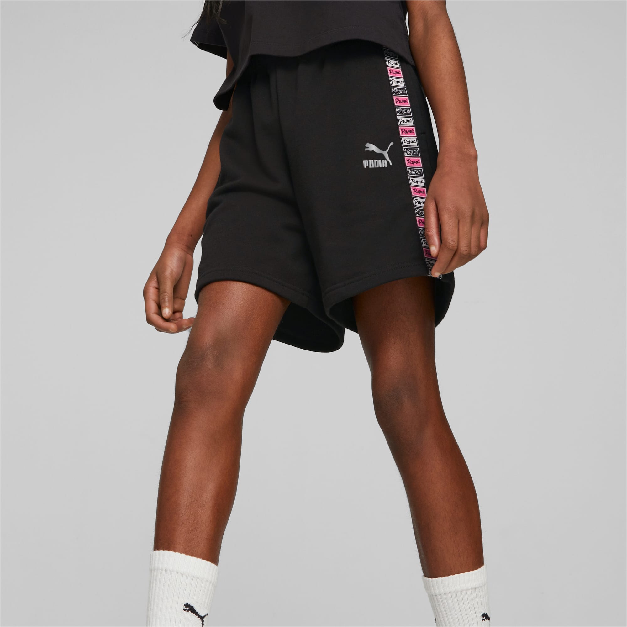 Girls puma shorts sales