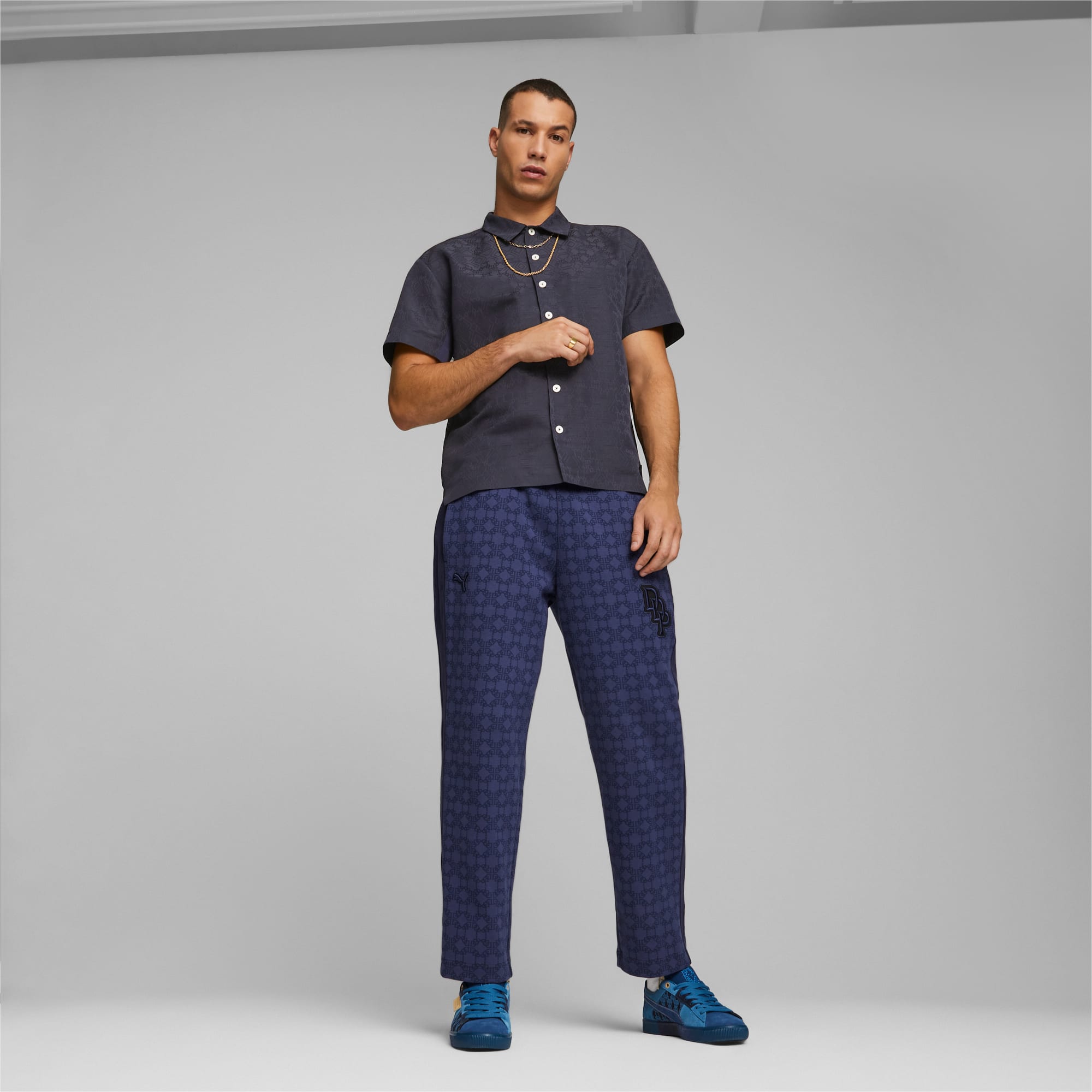Louis Vuitton blue Monogram-Panel Sweatpants