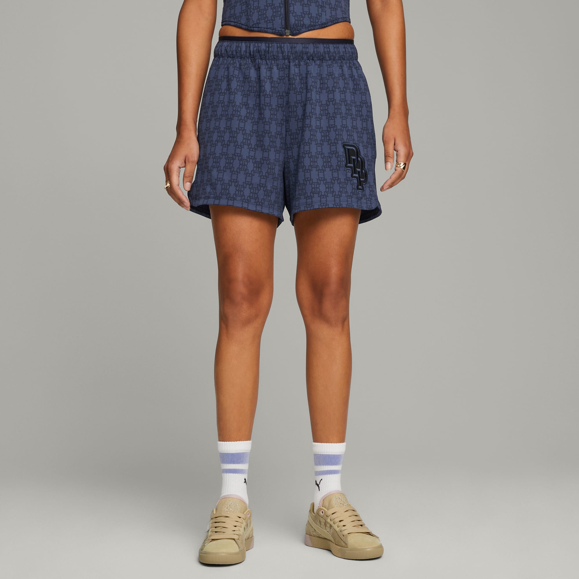 Puma navy shorts discount