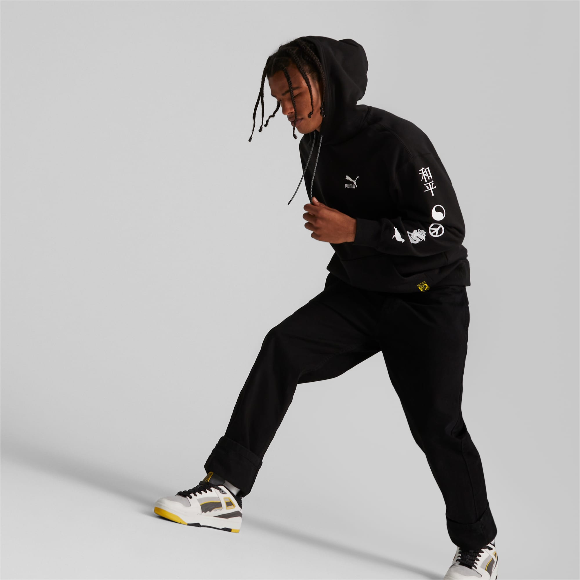Puma hoodie sales mens black
