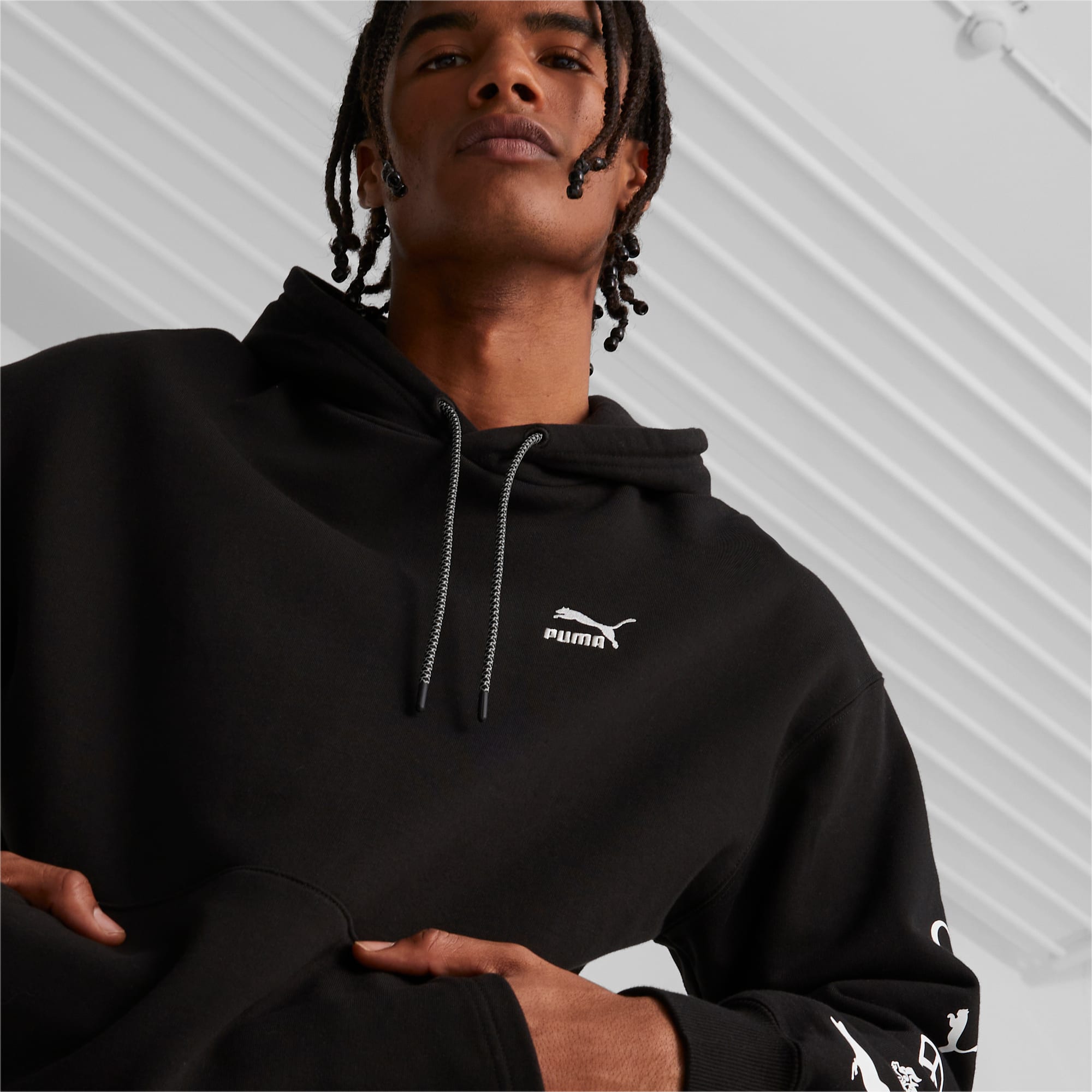 Puma hoodie hotsell mens black