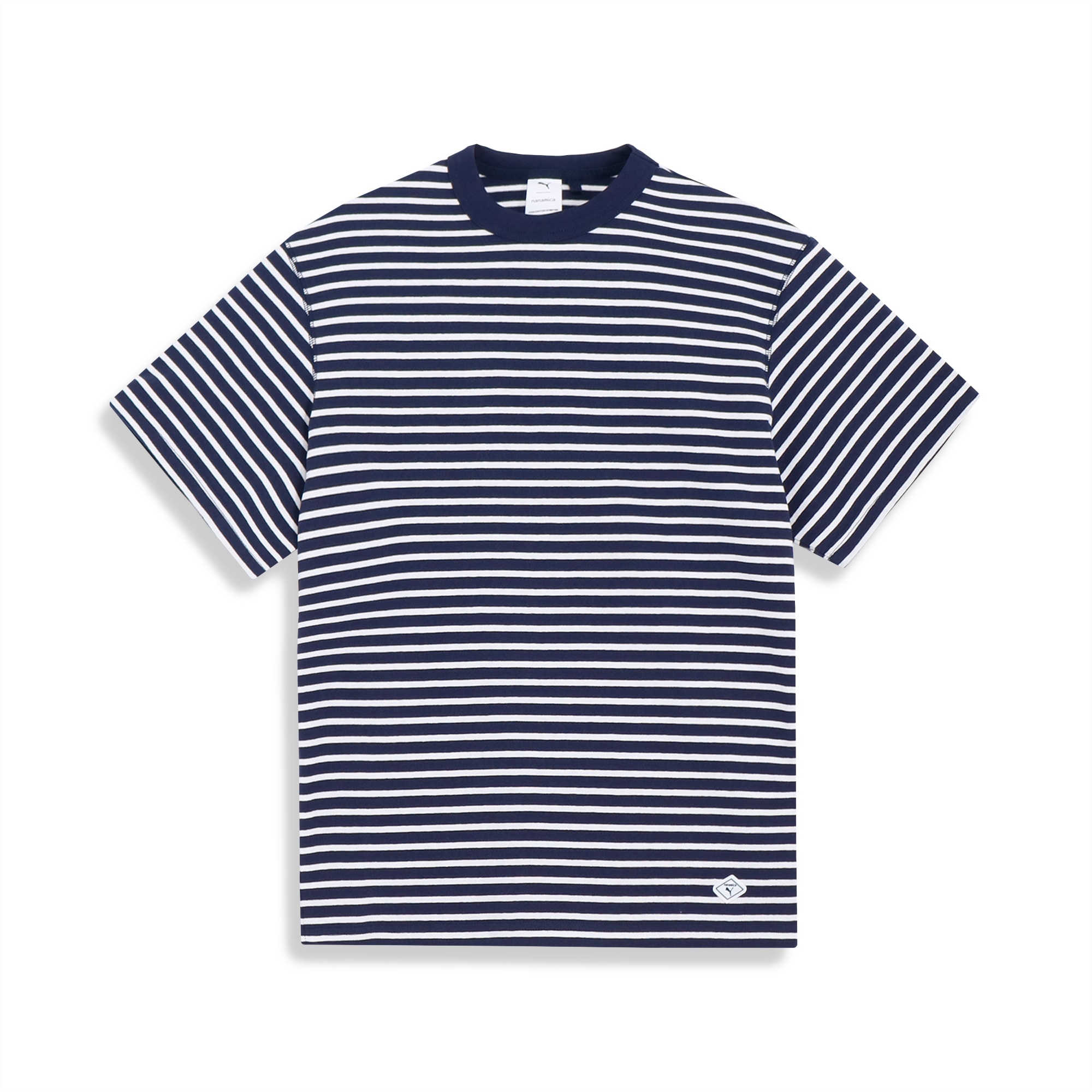 Puma striped best sale t shirt