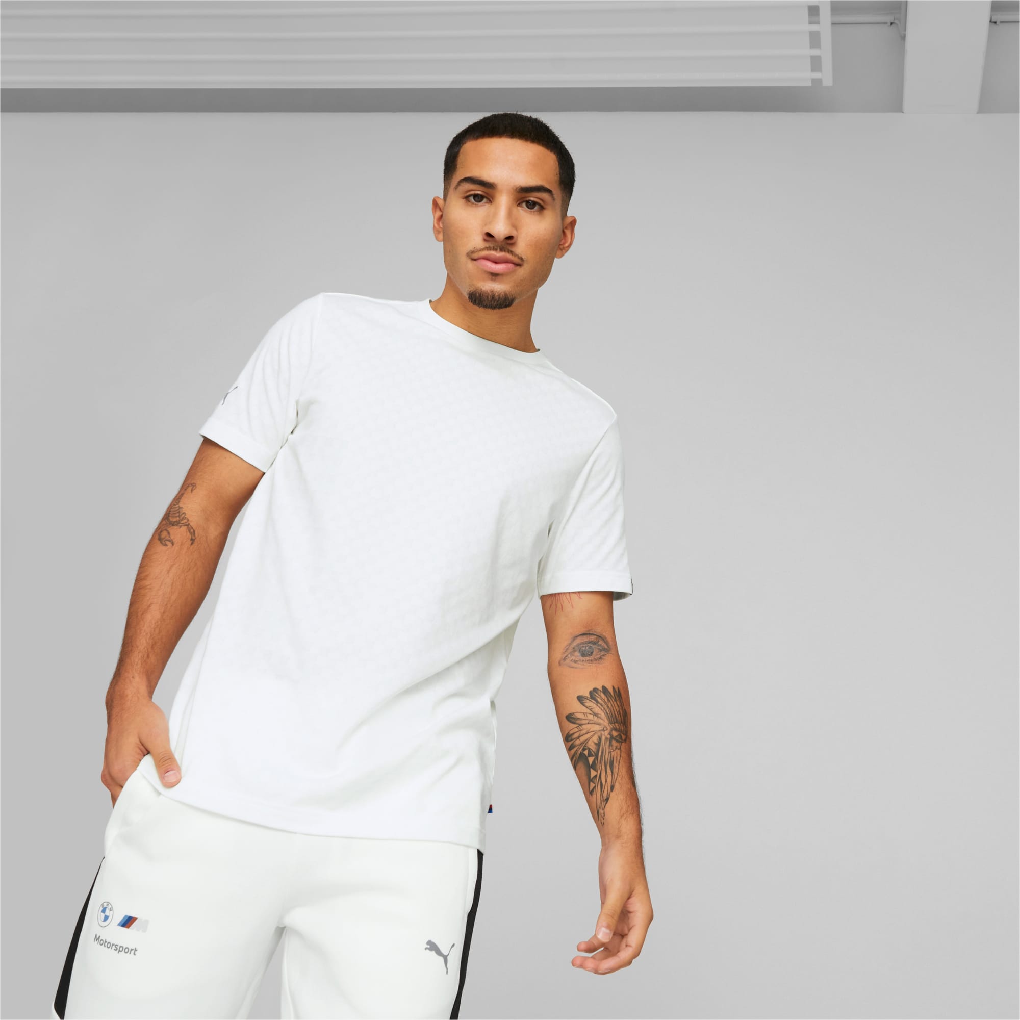 Puma Tee-Shirt BMW Motorsport Logo Homme Blanc