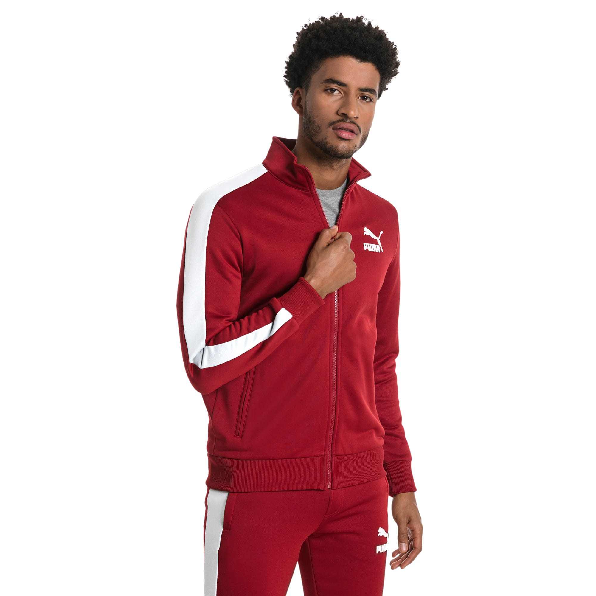 puma archive t7 track jacket red