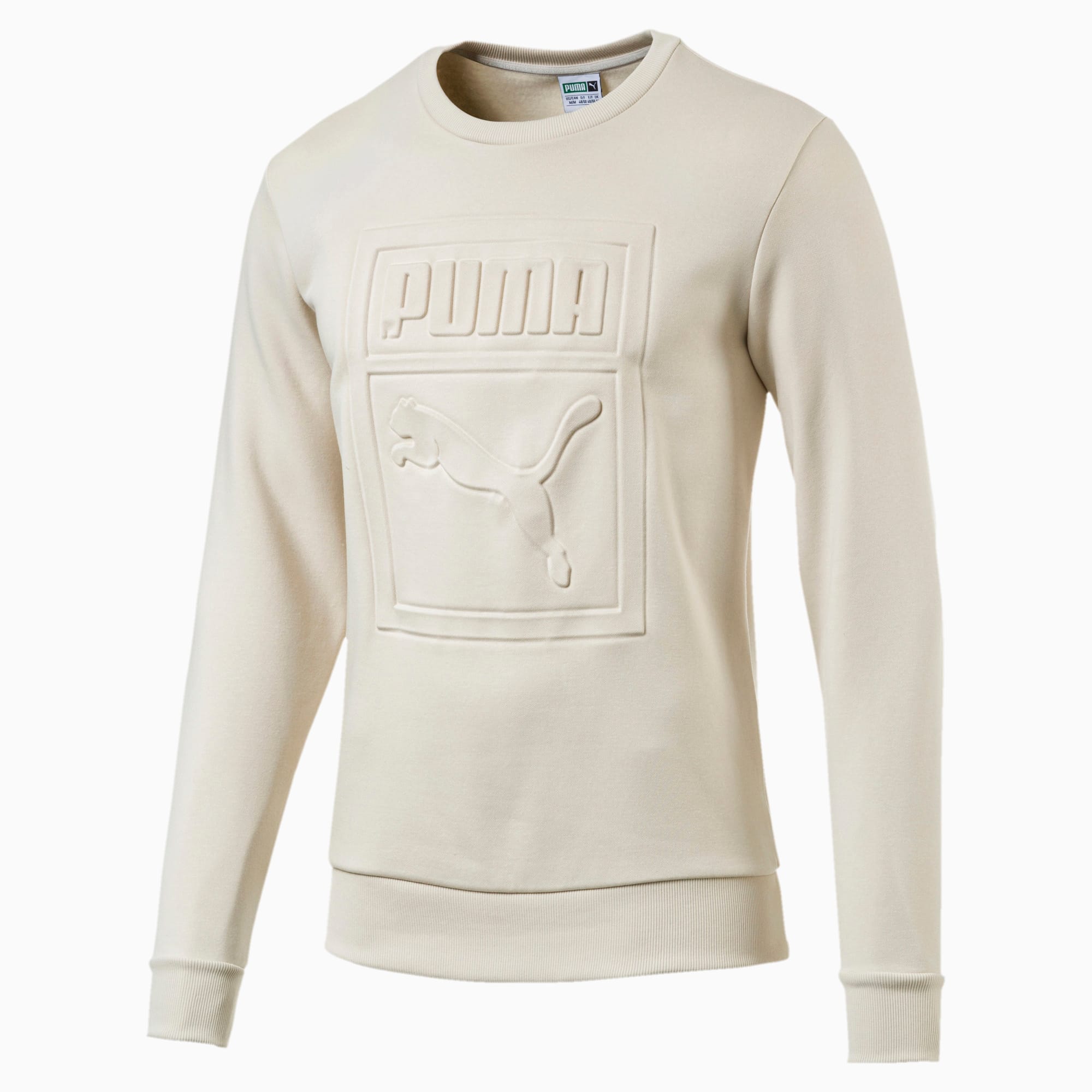 embossed logo sweatshirt