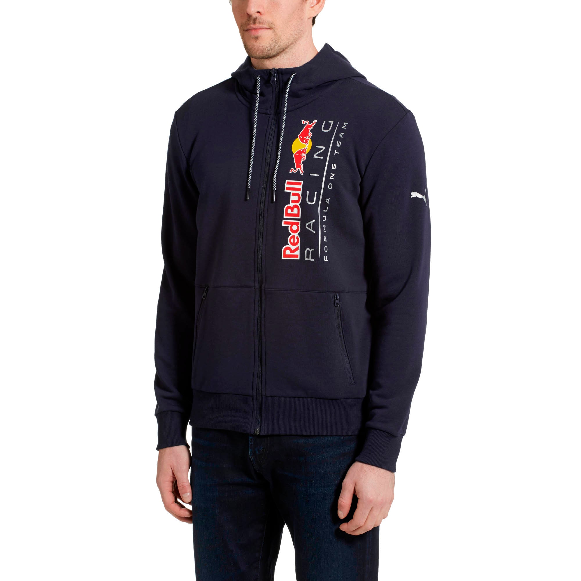 Red Bull Racing Lifestyle Men's Hooded Sweat Jacket | PUMA