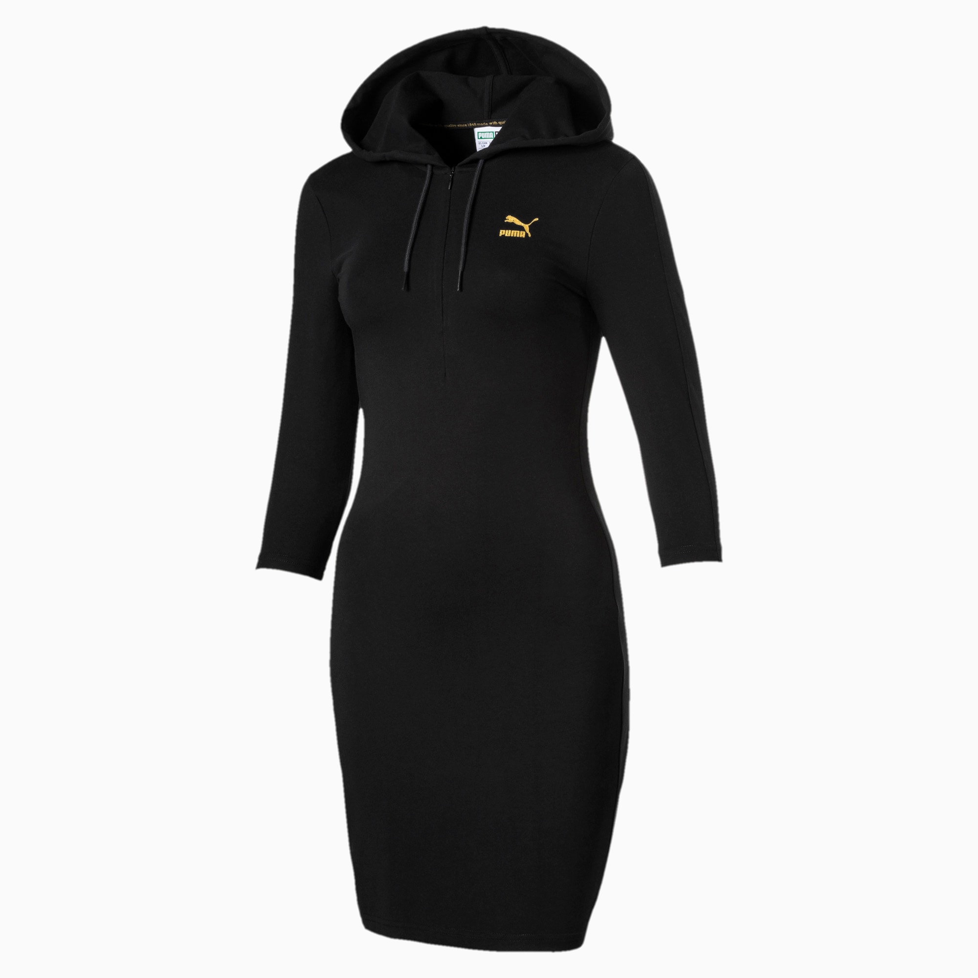 black and gold puma dress