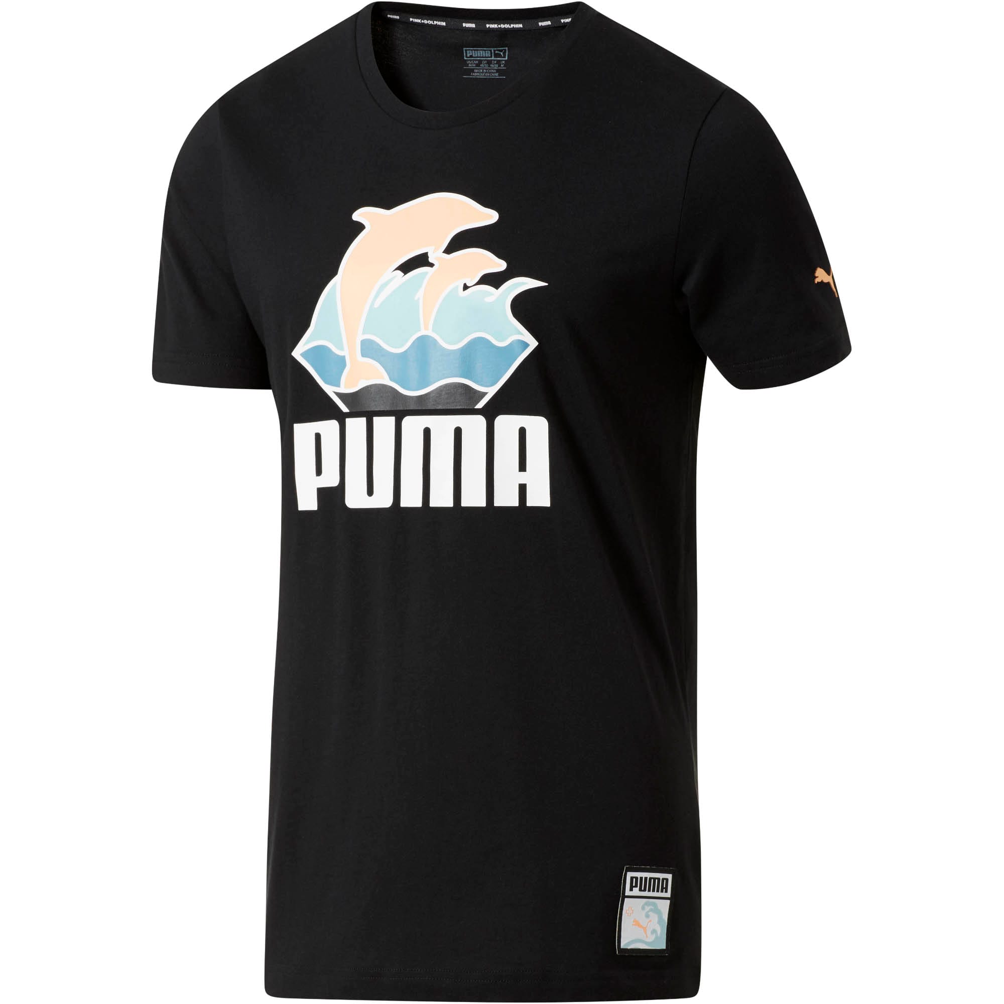 pink and black puma shirt