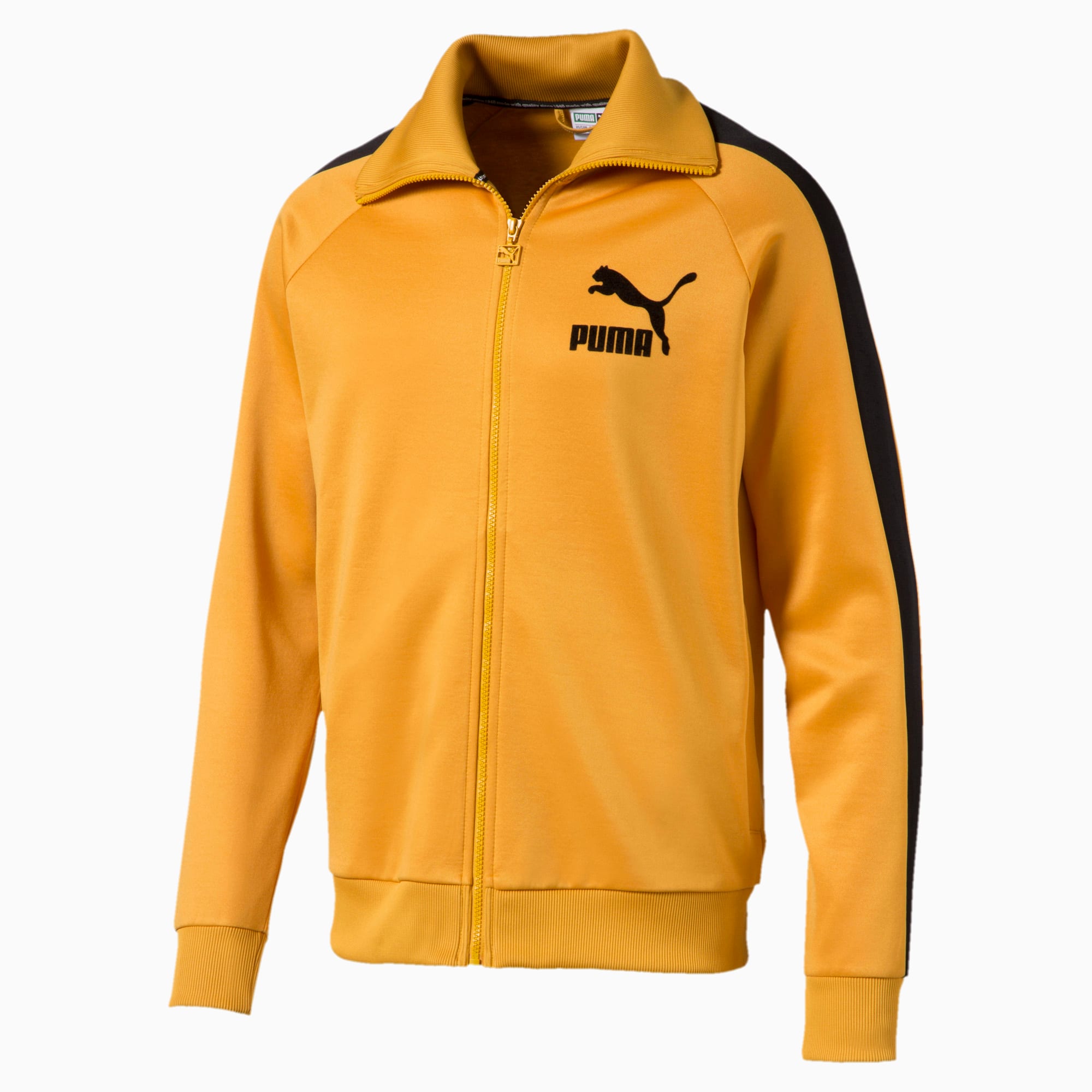 puma t7 vintage track jacket in yellow