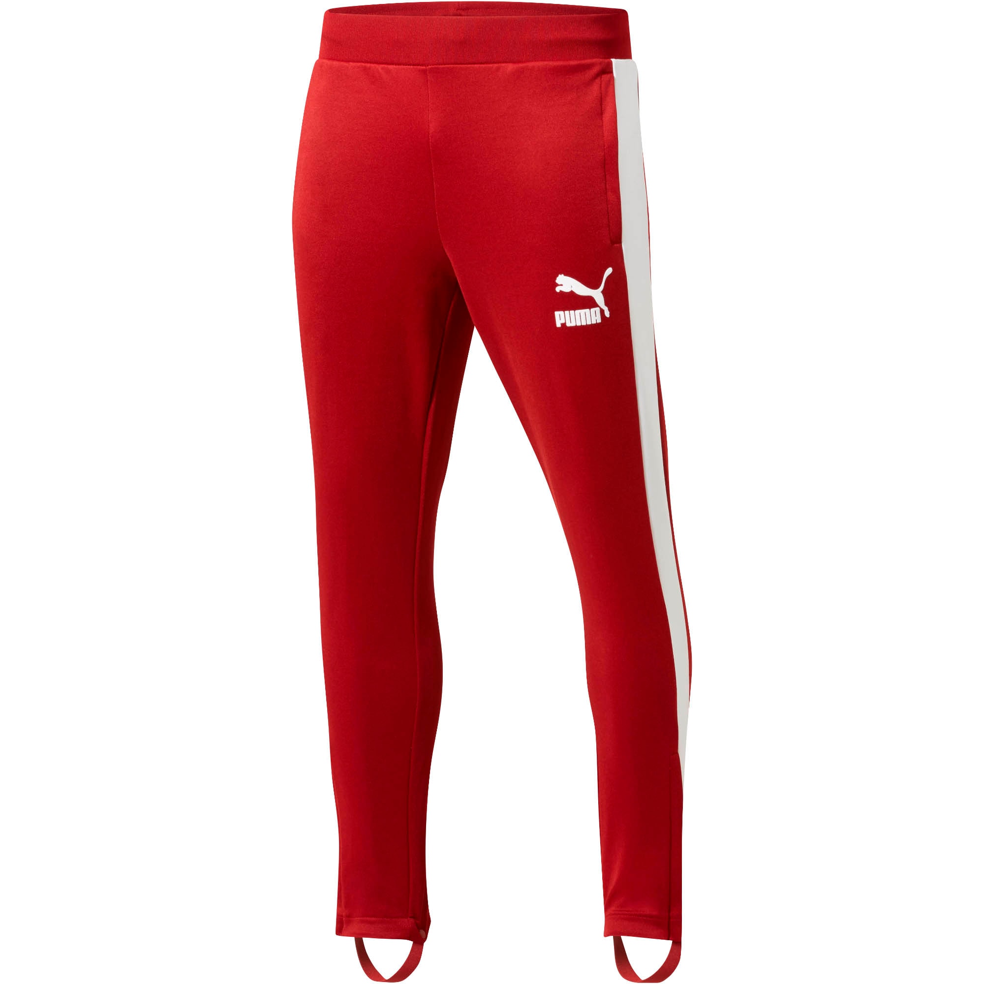 red puma track pants