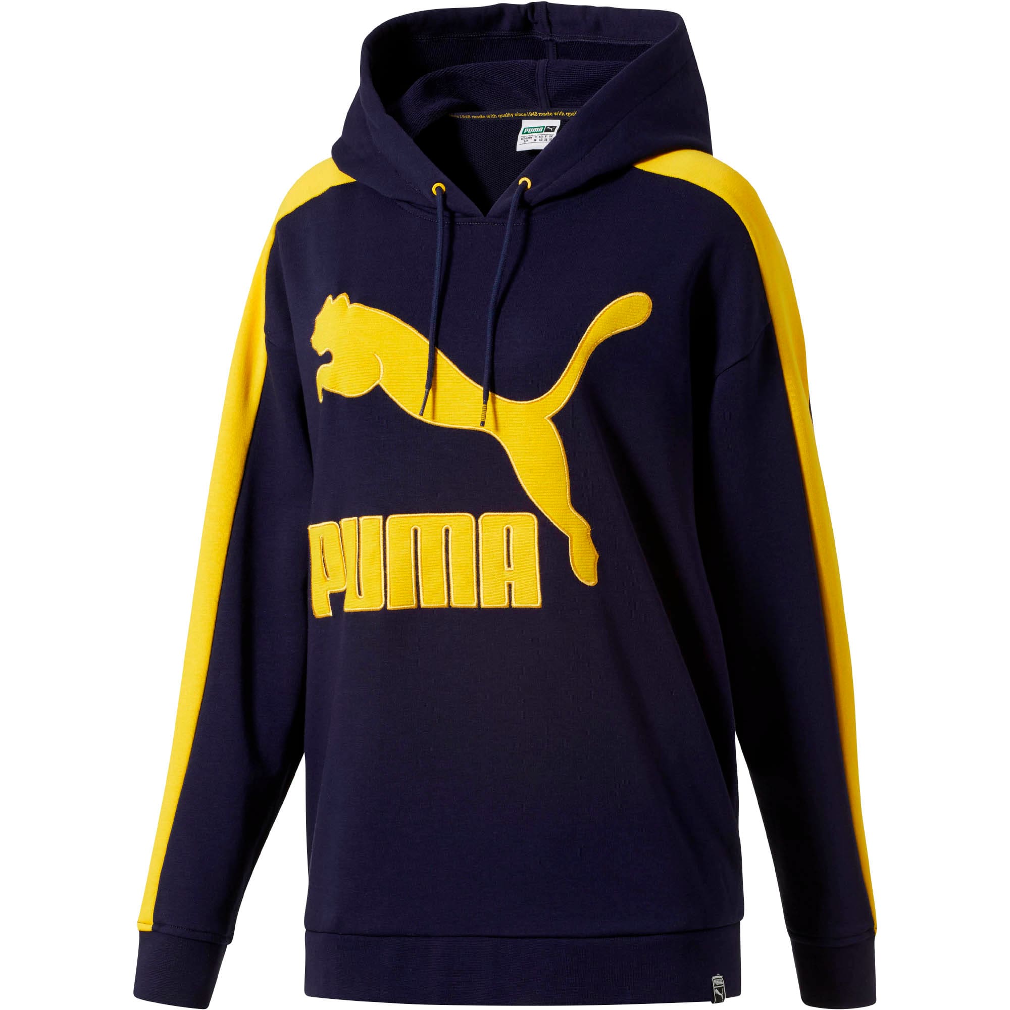 puma retro logo fleece hoodie