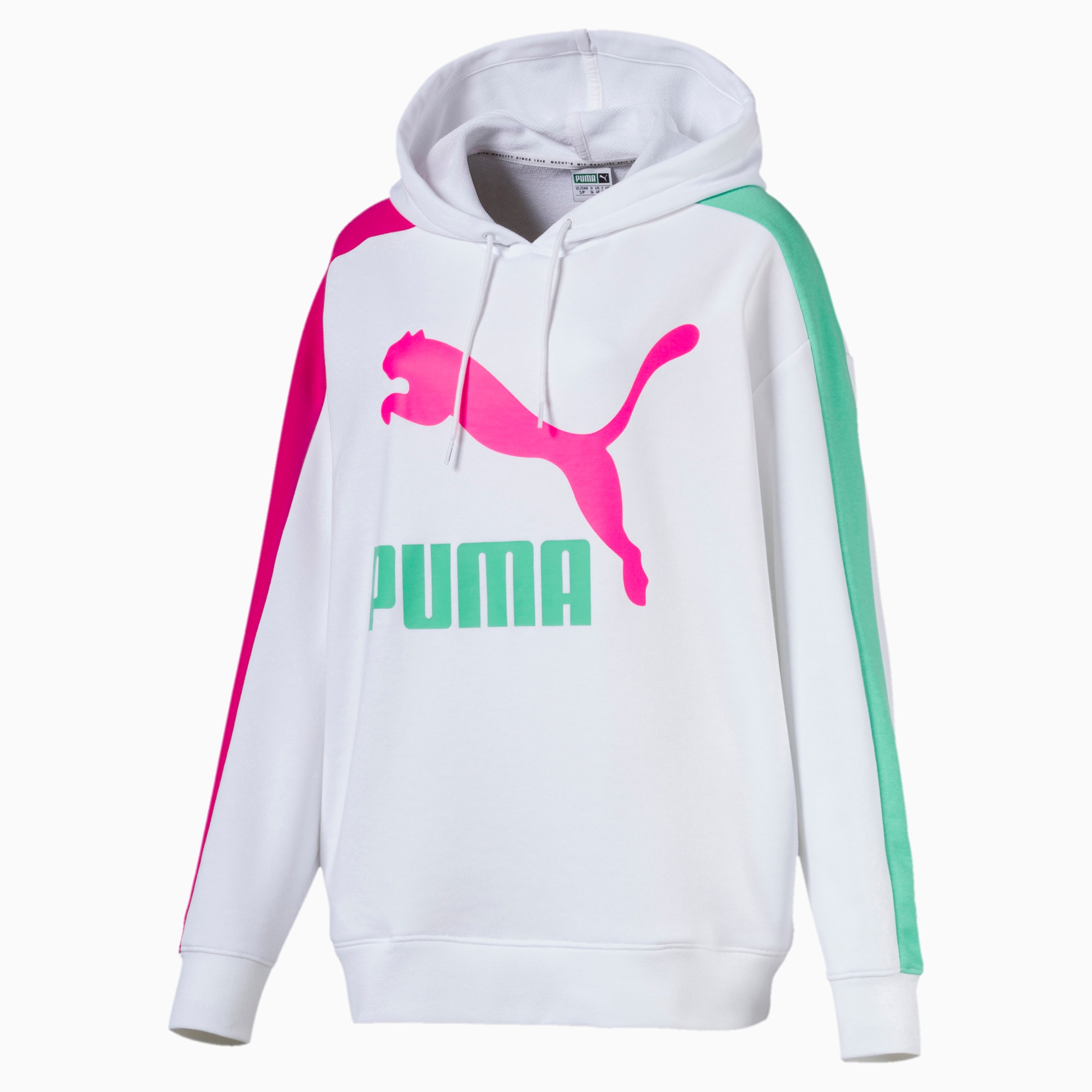 women's puma classics t7 logo hoodie