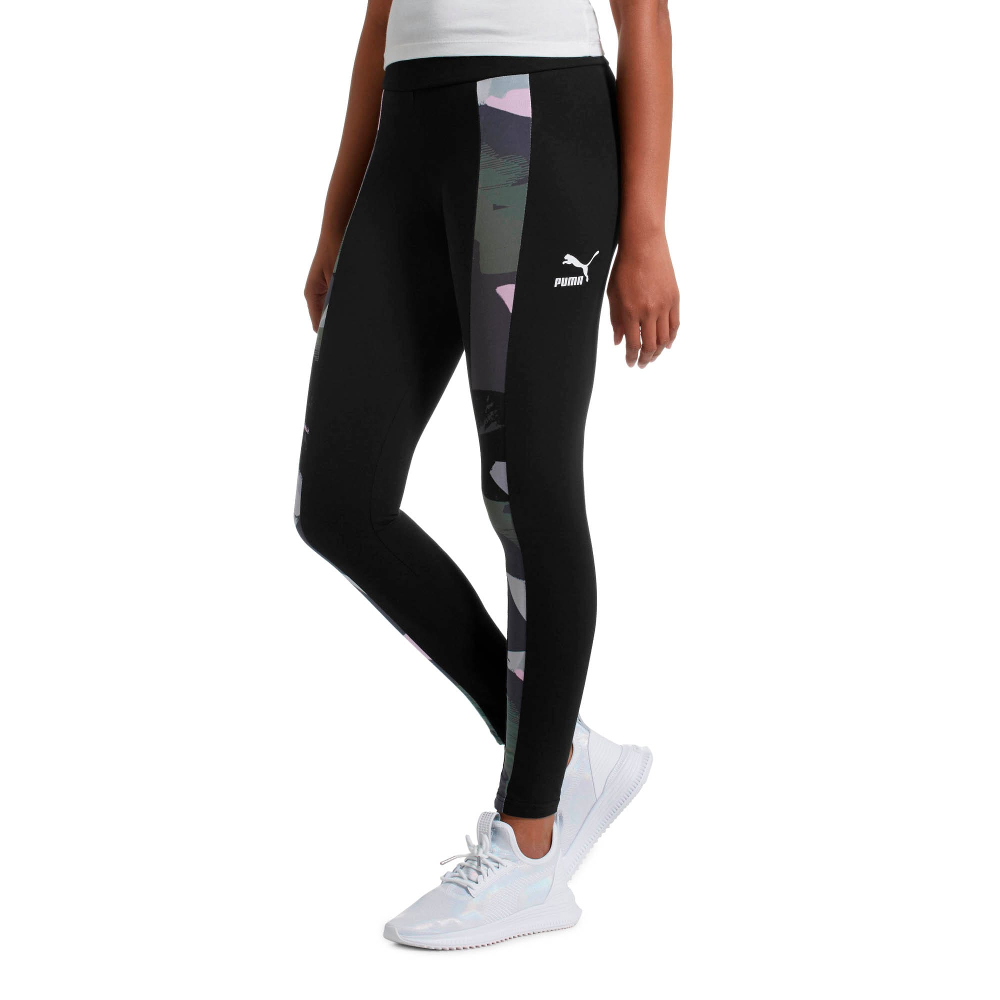 puma leggings in all over eco print