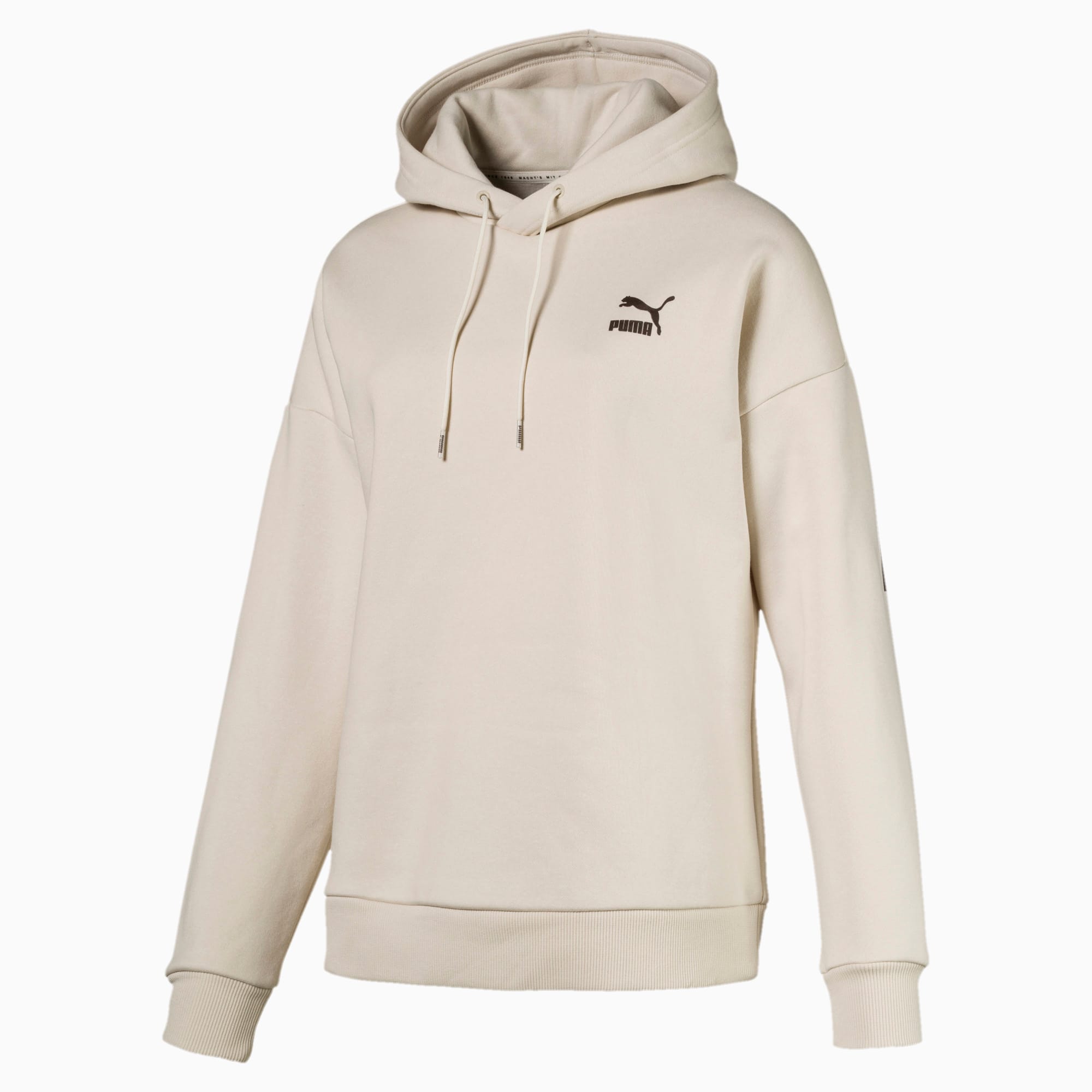 puma retro logo fleece hoodie