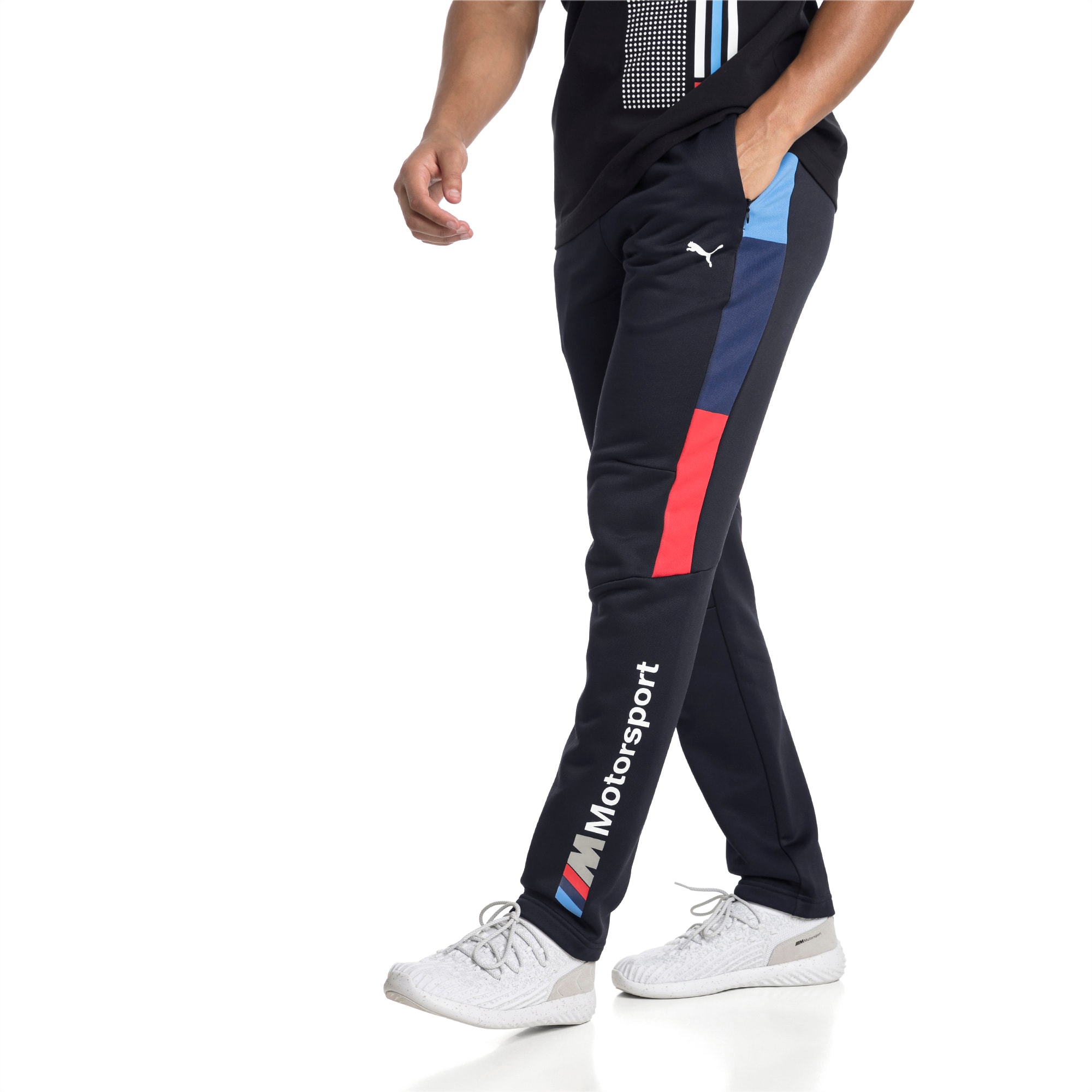 nike taped poly track pants blue