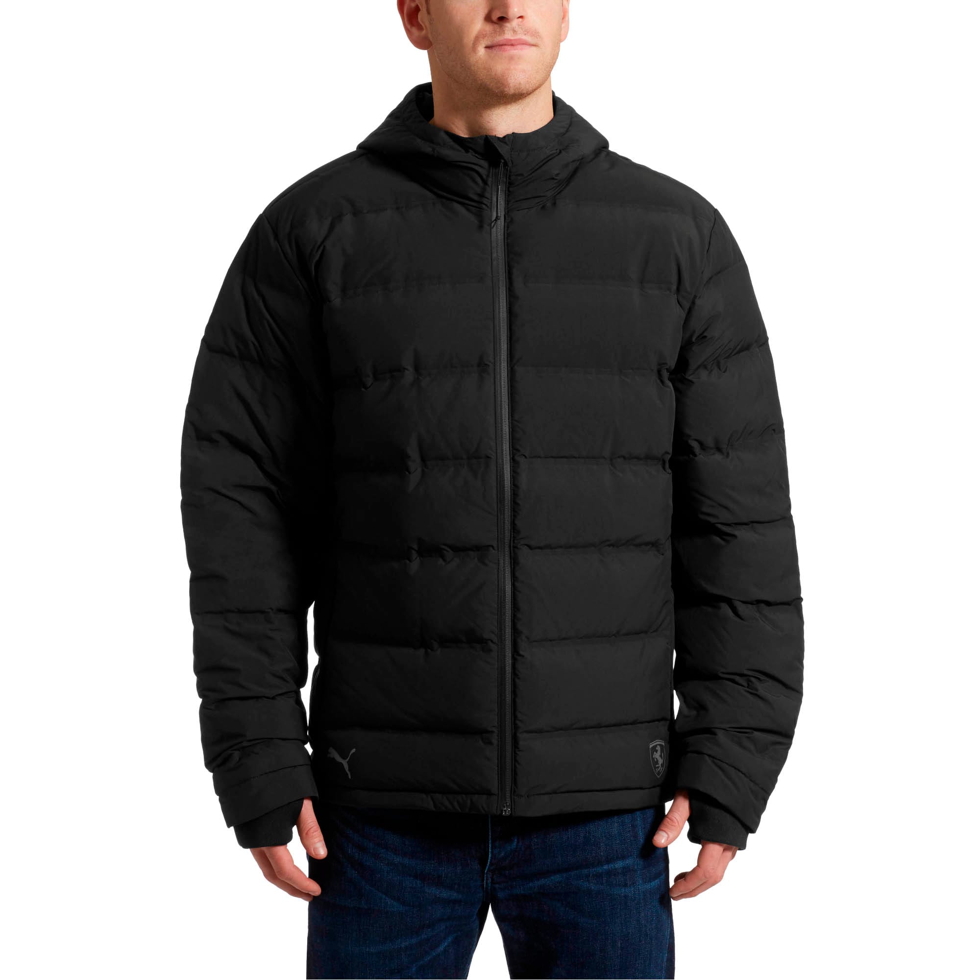 black puma puffer jacket