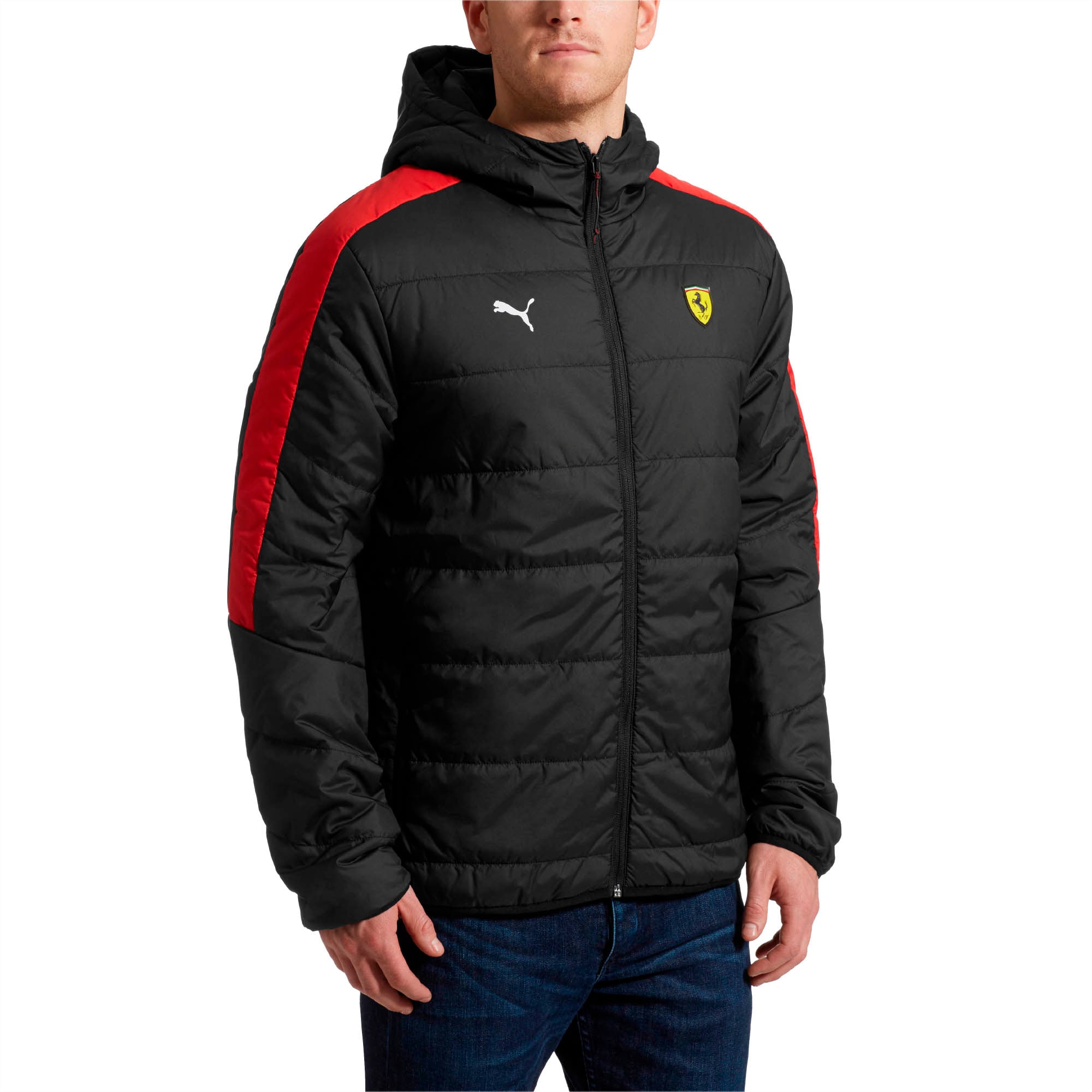 puma quilted jacket with hood