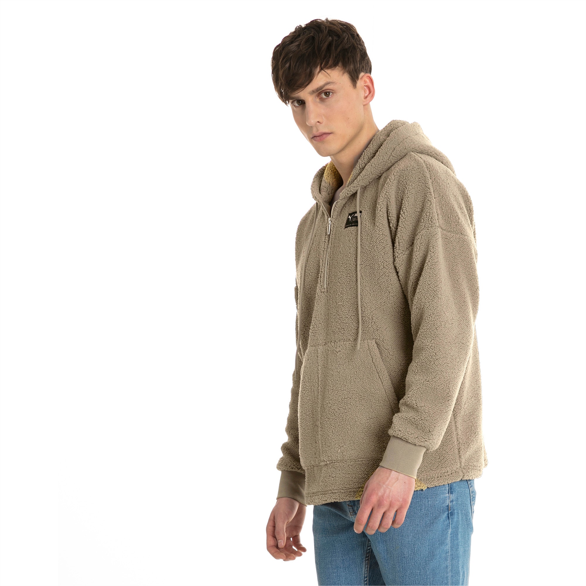 Puma script sherpa overhead hoodie best sale