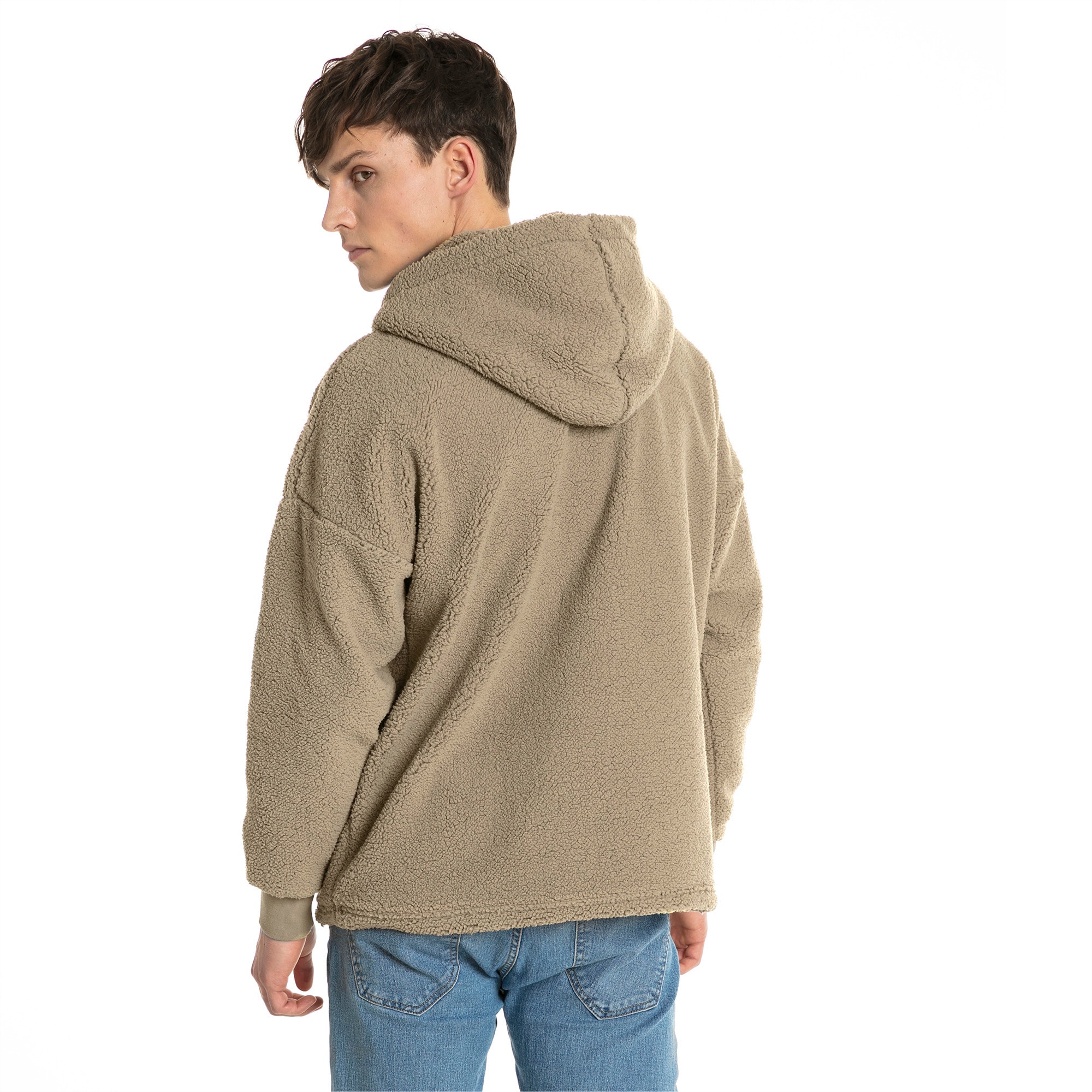 Puma script sherpa overhead hoodie hotsell