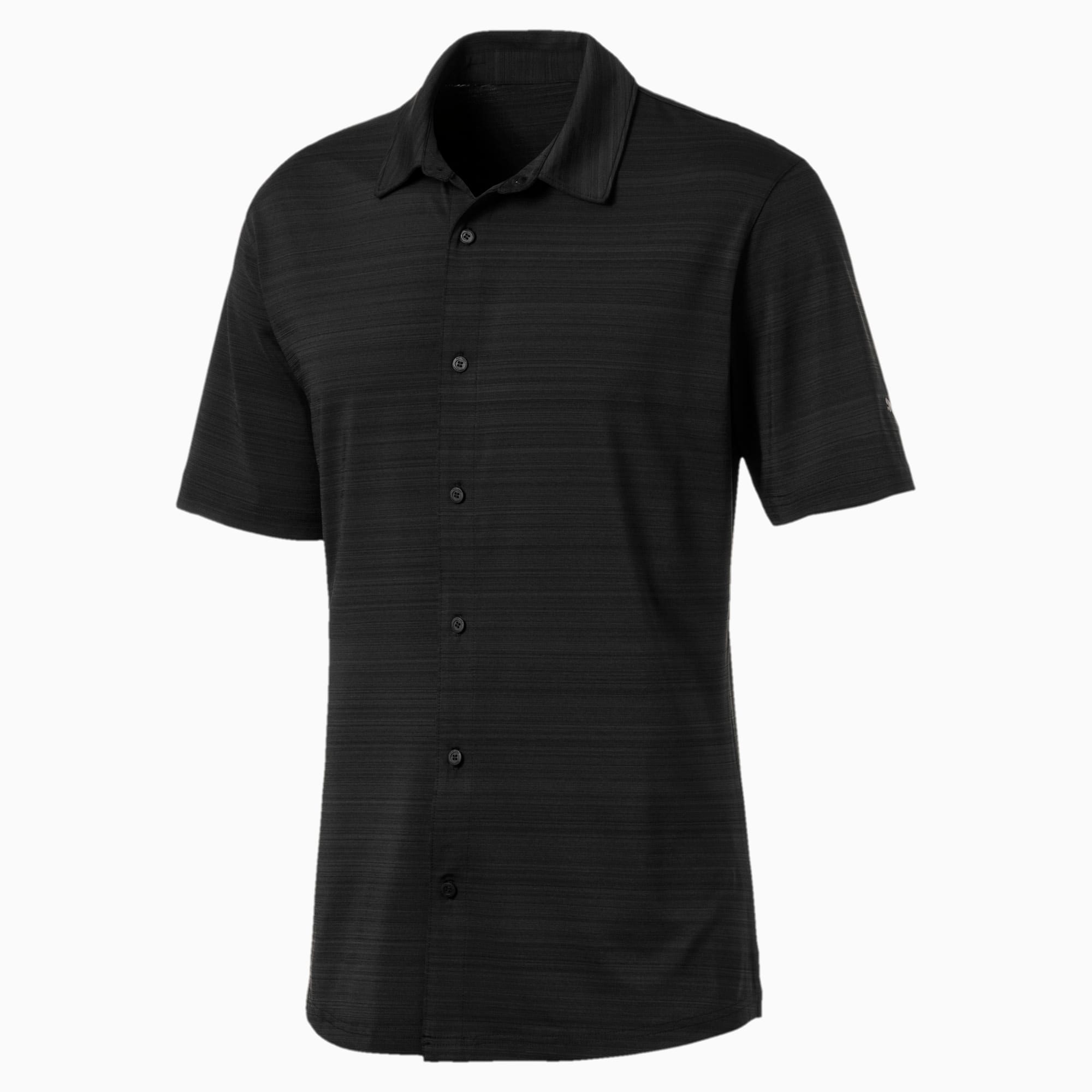 Breezer Short Sleeve Men's Golf Shirt, Puma Black, large-SEA