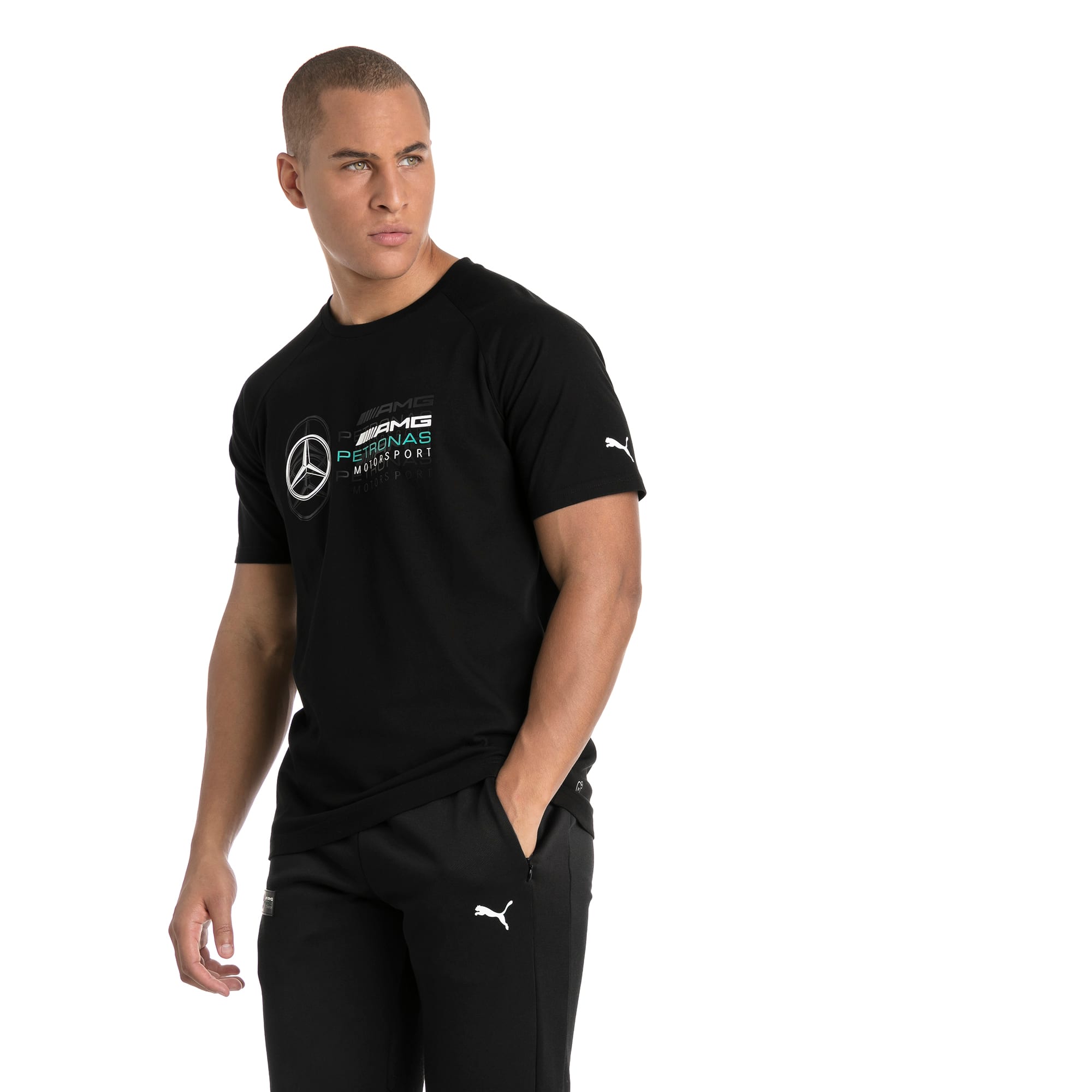 Mercedes Amg Petronas Men S Logo T Shirt Puma Black Puma Motorsport Puma United Kingdom