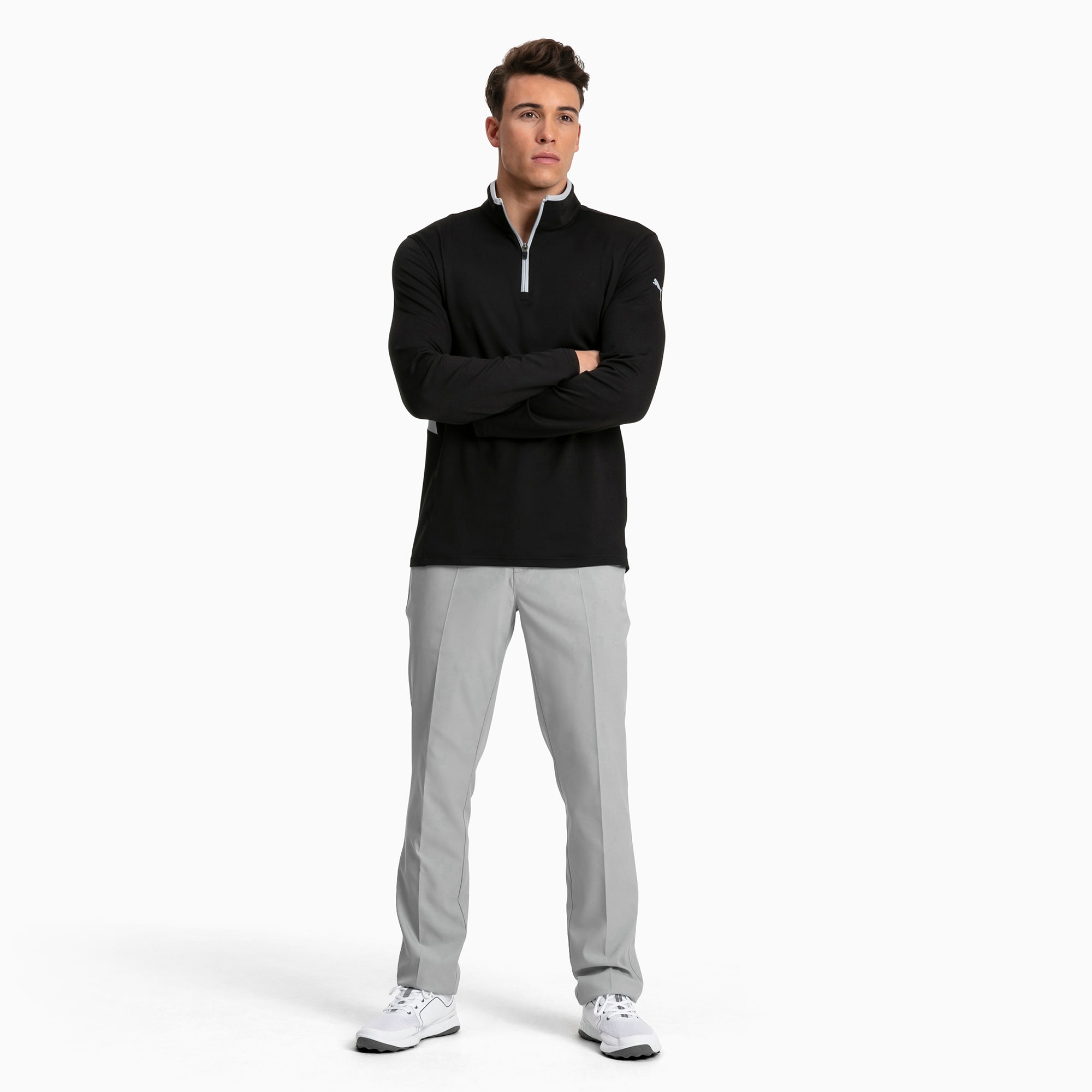 Rotation 1 4 Zip Men S Golf Pullover Puma Black Puma Mens Styles Puma Germany