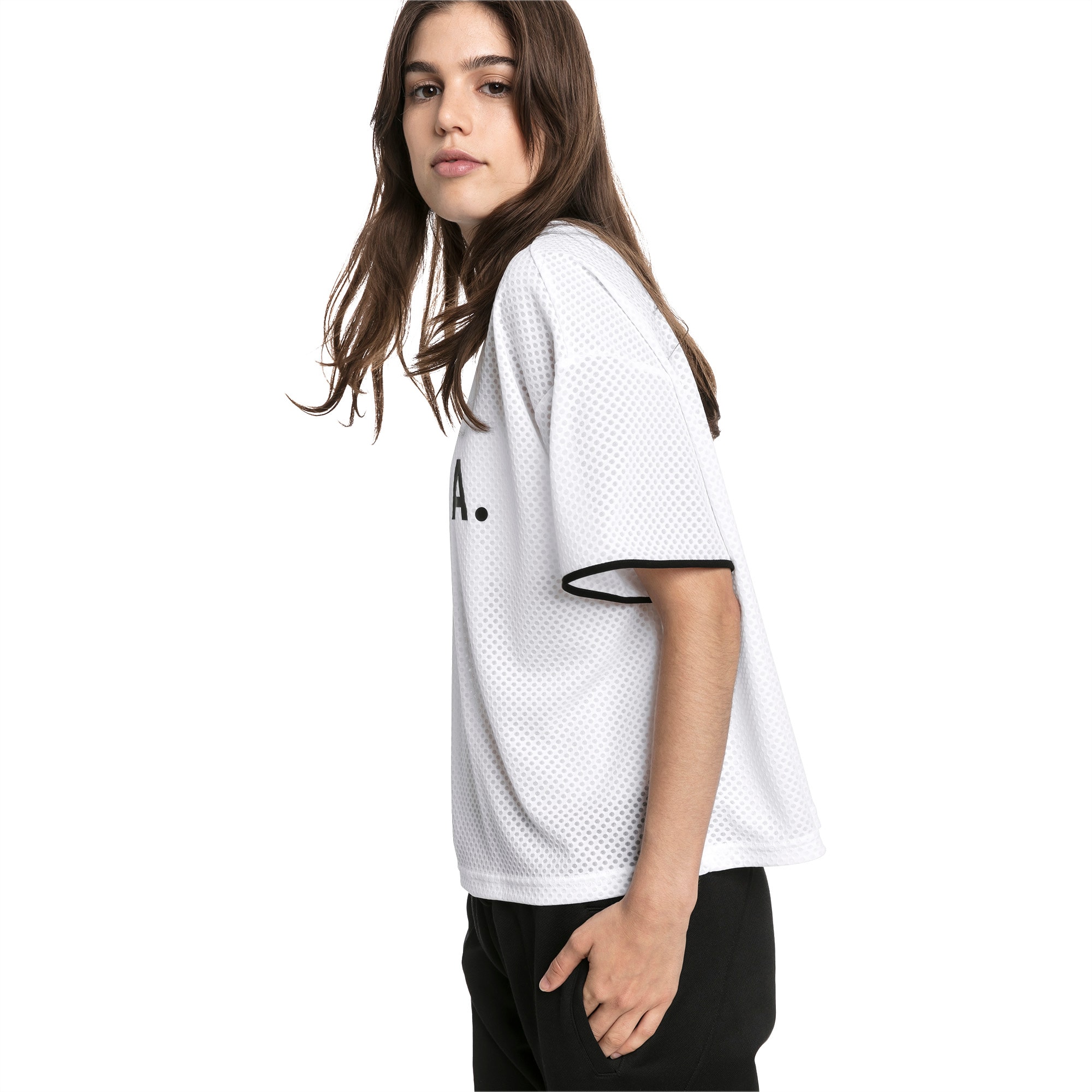 Chase Mesh Women's Tee, Puma White, large-SEA