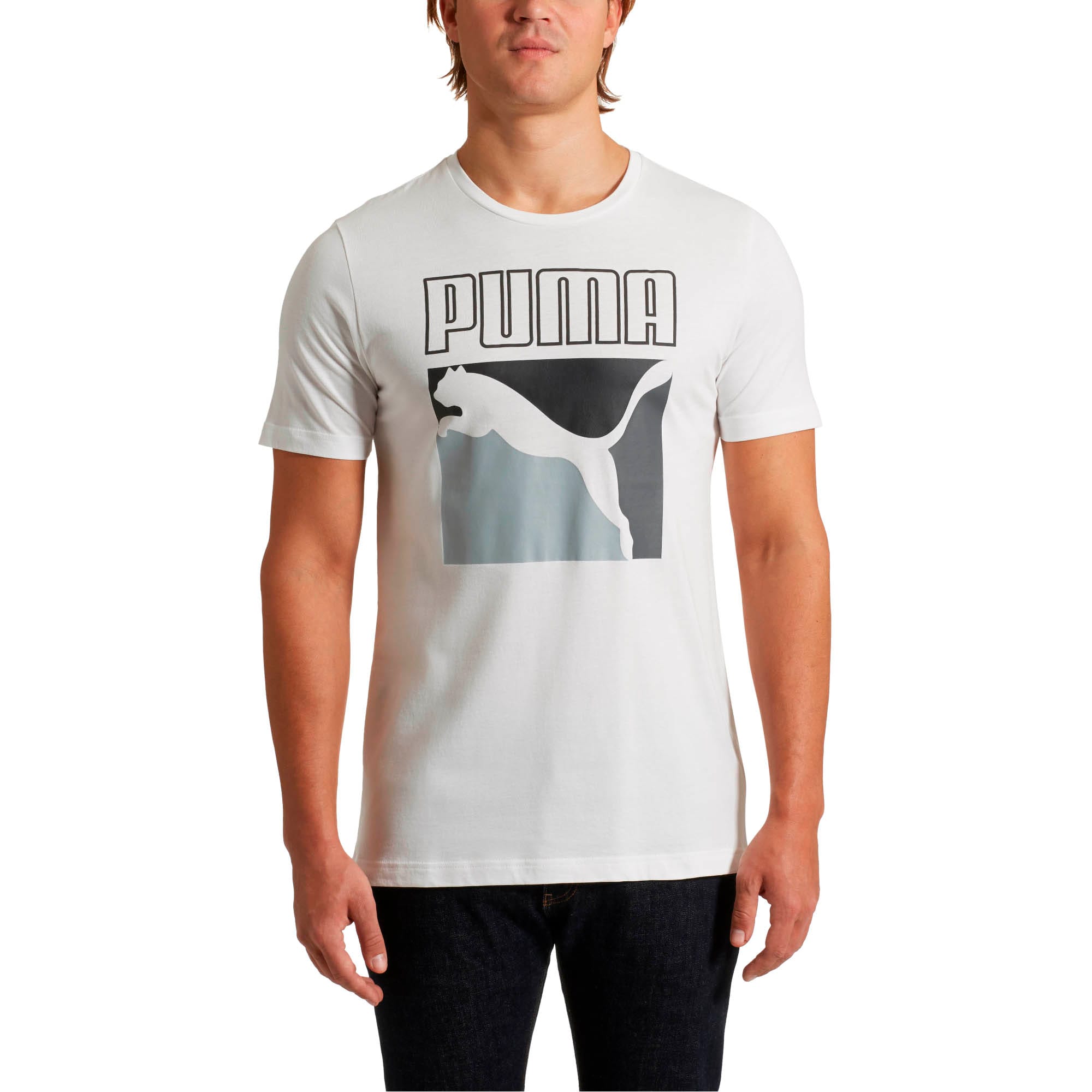 T-shirts Puma Graphic Tee Box Logo Play White