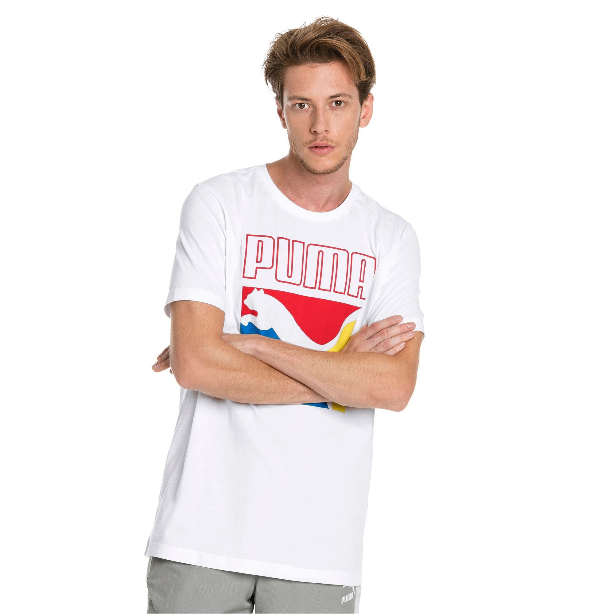 puma graphic box logo tee