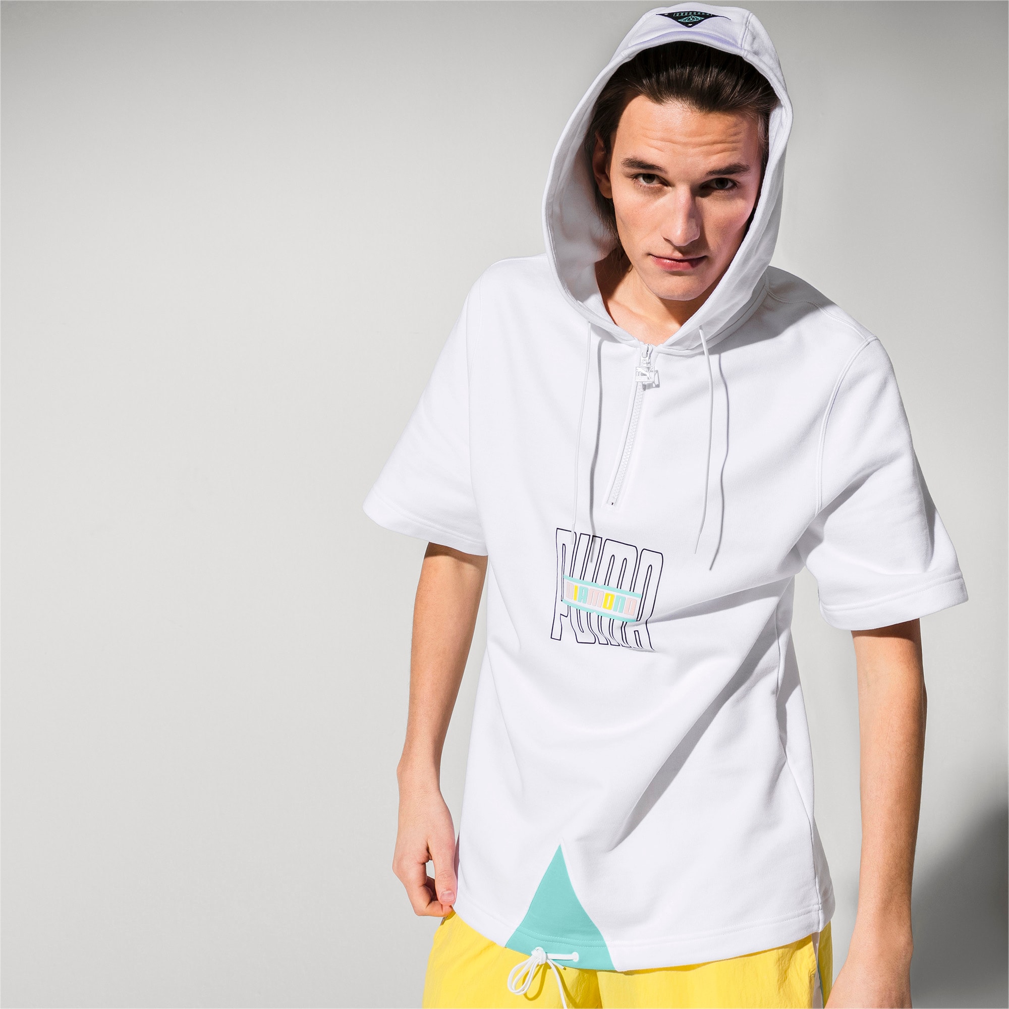 diamond short sleeve hoodie