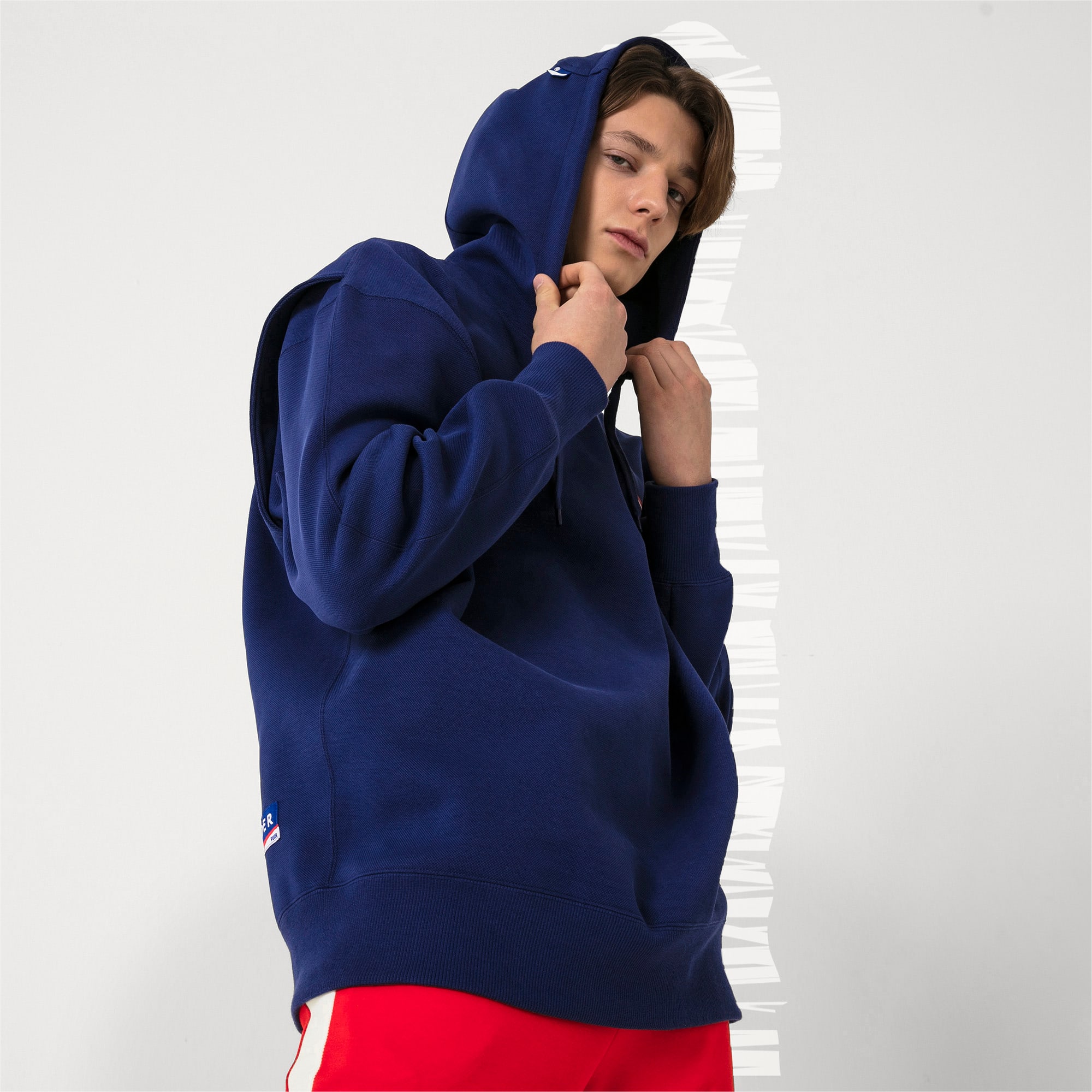 electric blue hoodie