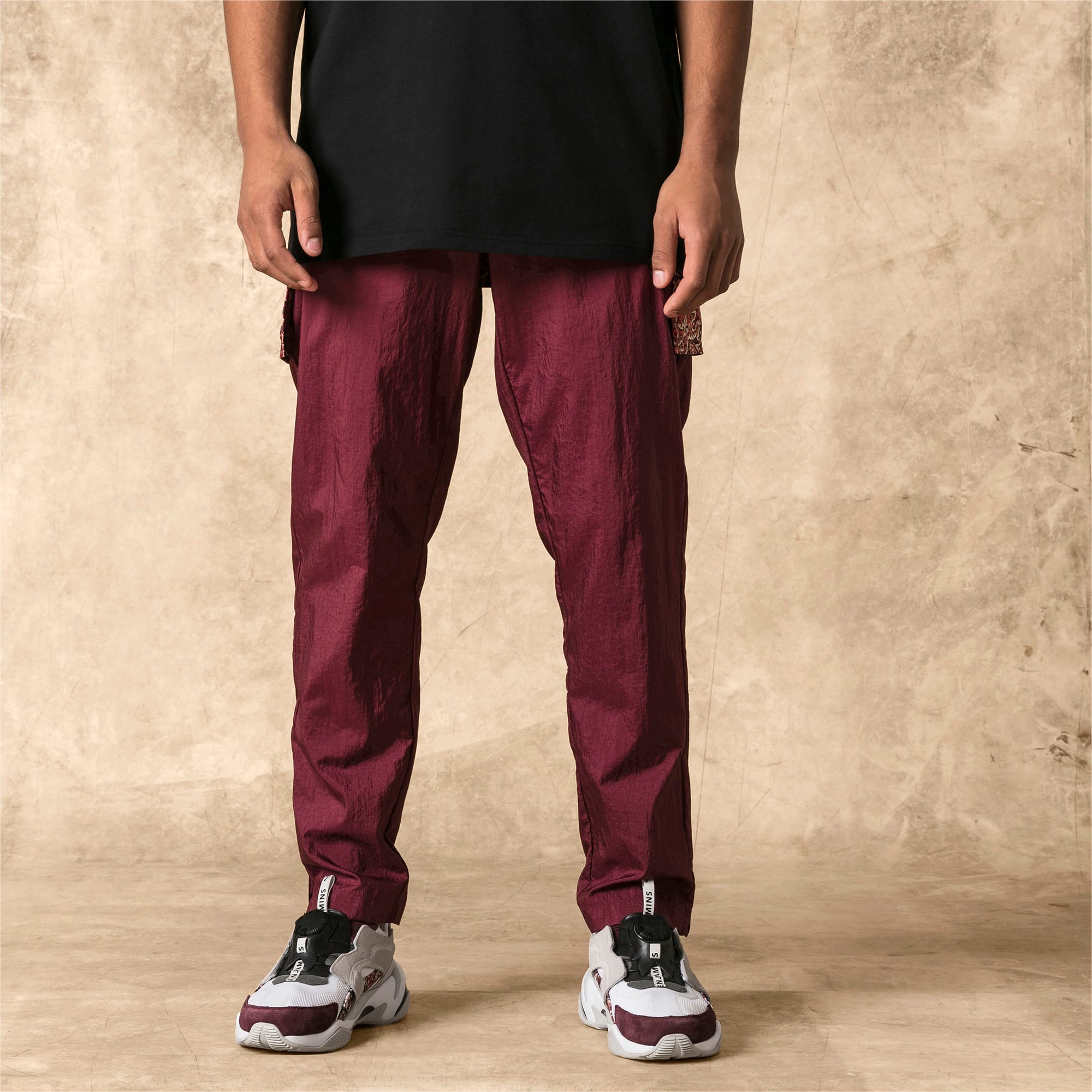 mens burgundy puma tracksuit