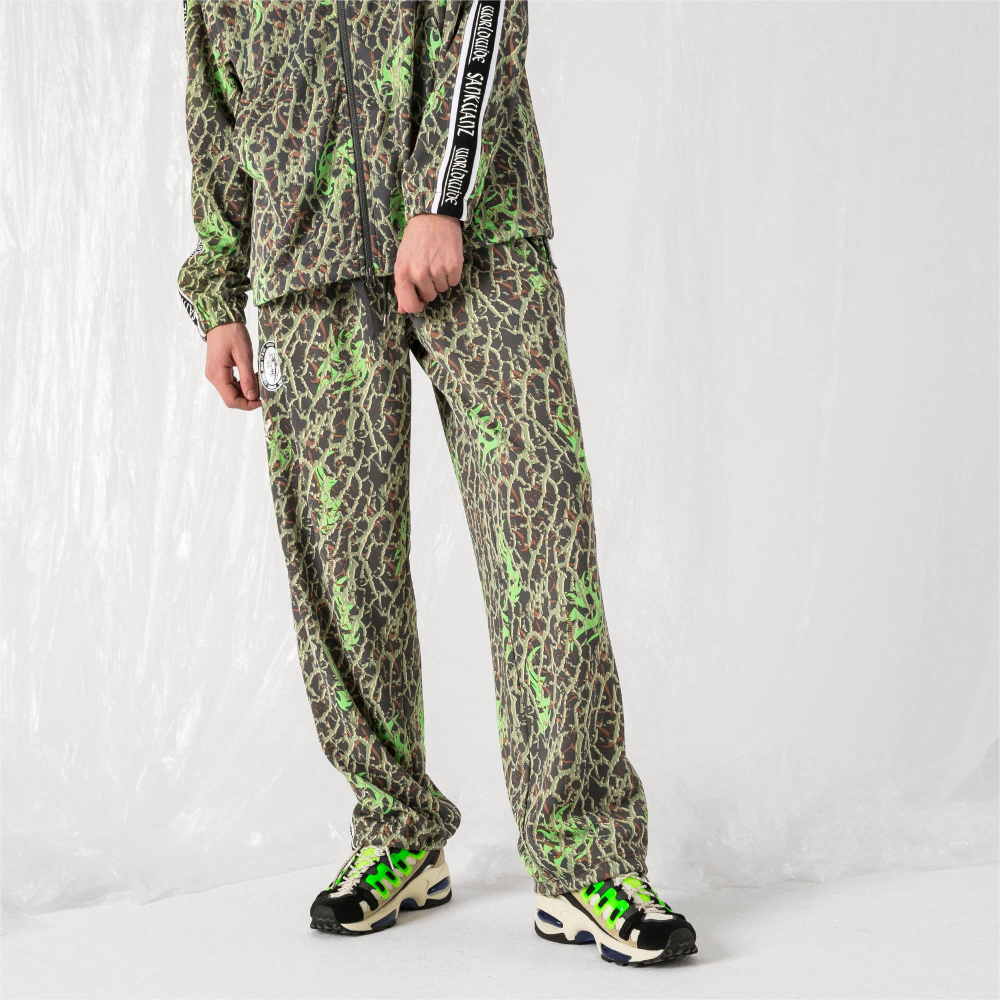 puma track pants green