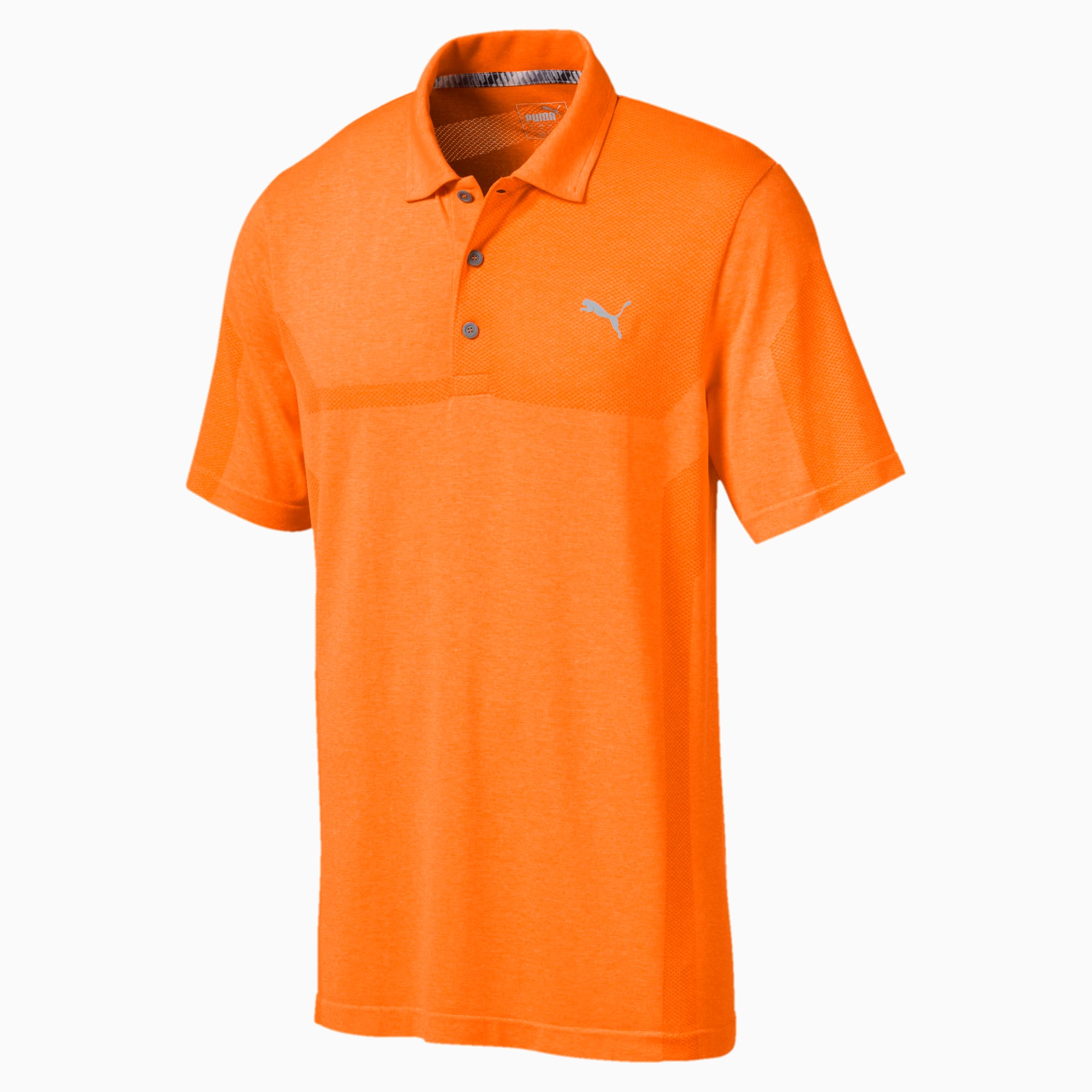 evoKNIT Breakers Men's Golf Polo, Vibrant Orange, large-SEA