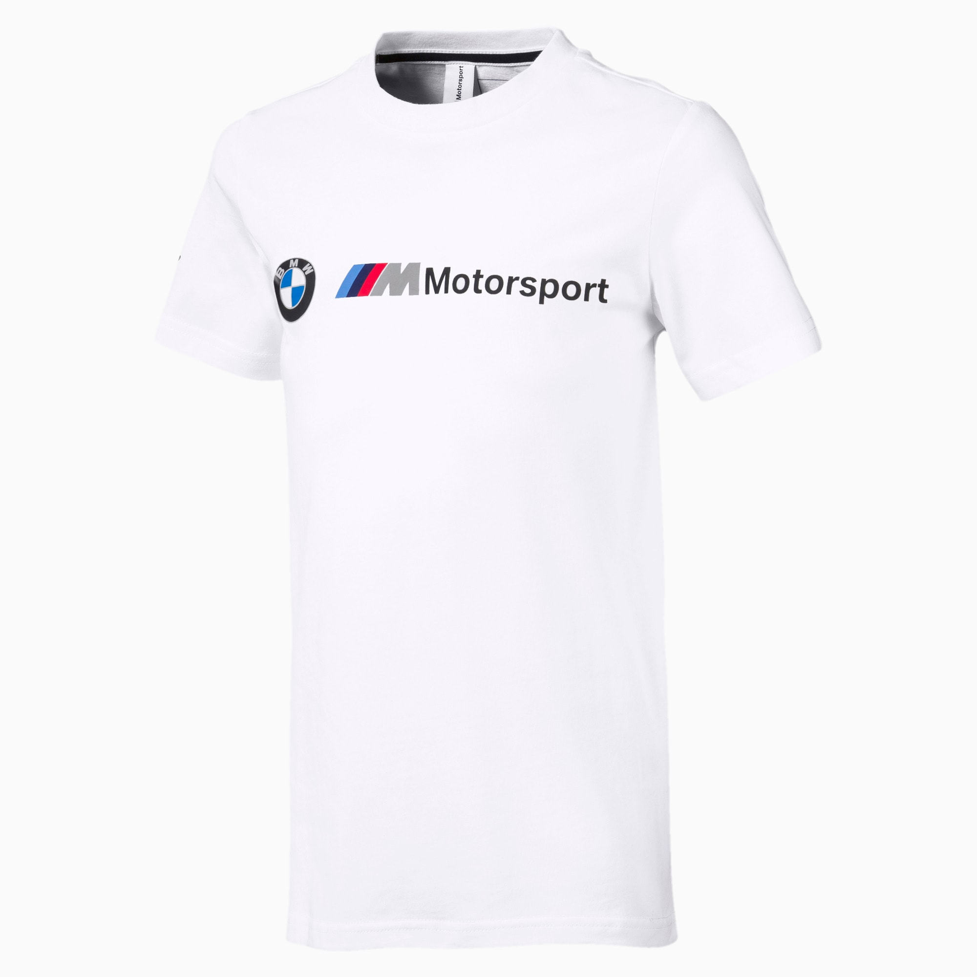 BMW M Motorsport Logo Boys' Tee | Puma White | PUMA Motorsport | PUMA  United Kingdom